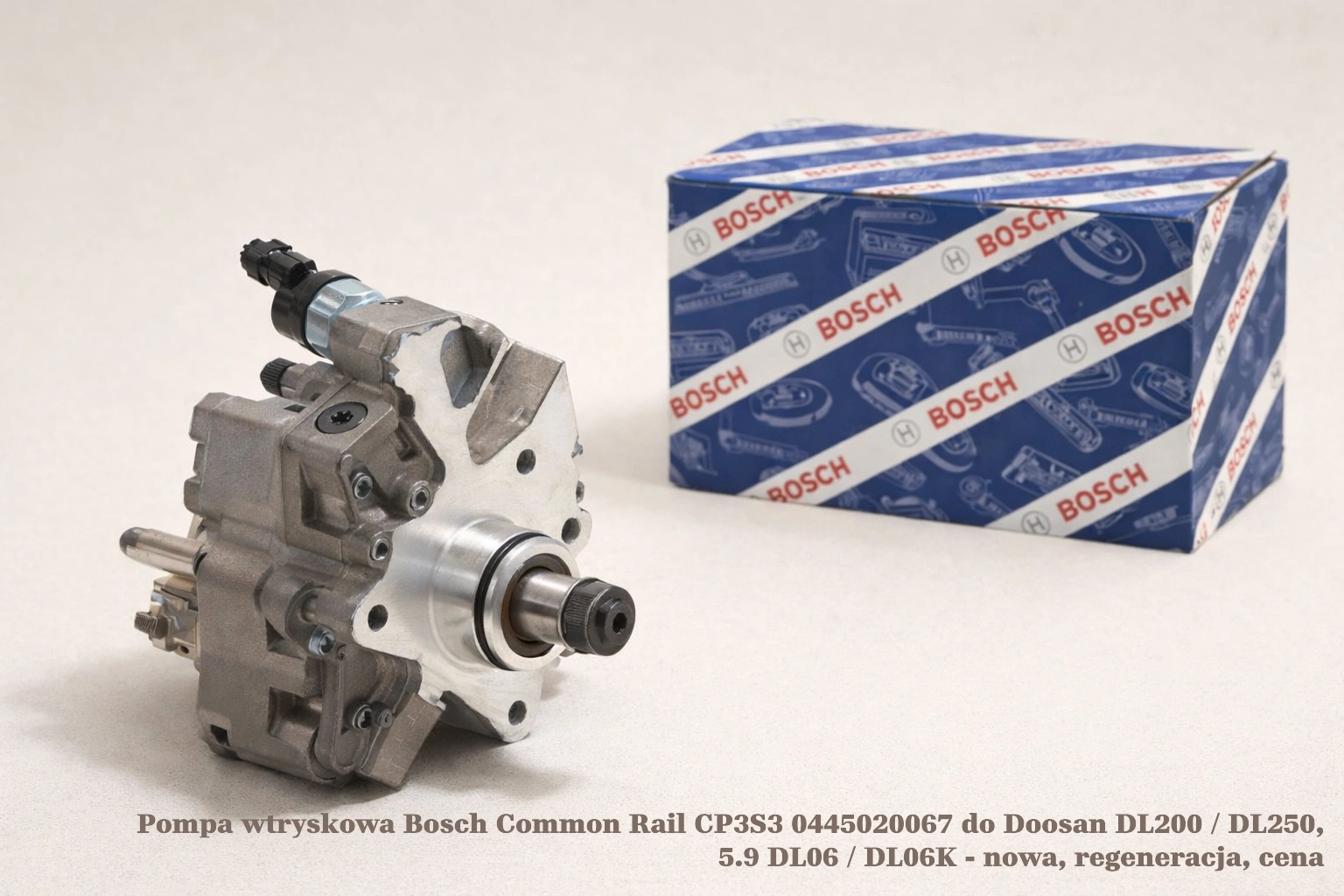 Pompa wtryskowa Bosch Common Rail CP3S3 0445020067 do Doosan DL200 / DL250, 5.9 DL06 / DL06K - nowa, regeneracja, cena