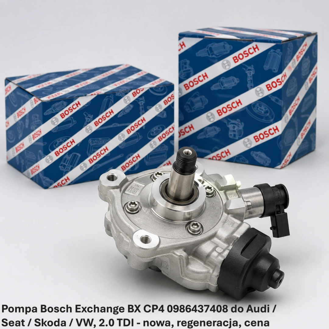 Pompa Bosch Exchange BX CP4 0986437408 do Audi / Seat / Skoda / VW, 2.0 TDI 