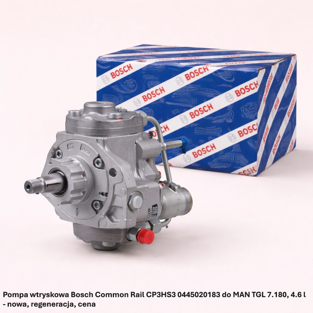 Pompa wtryskowa Bosch Common Rail CP3HS3 0445020183 do MAN TGL 7.180, 4.6 l Pompa wtryskowa Bosch Common Rail CP3HS3 0445020183 do MAN TGL 7.180, 4.6 l- nowa, regeneracja, cena