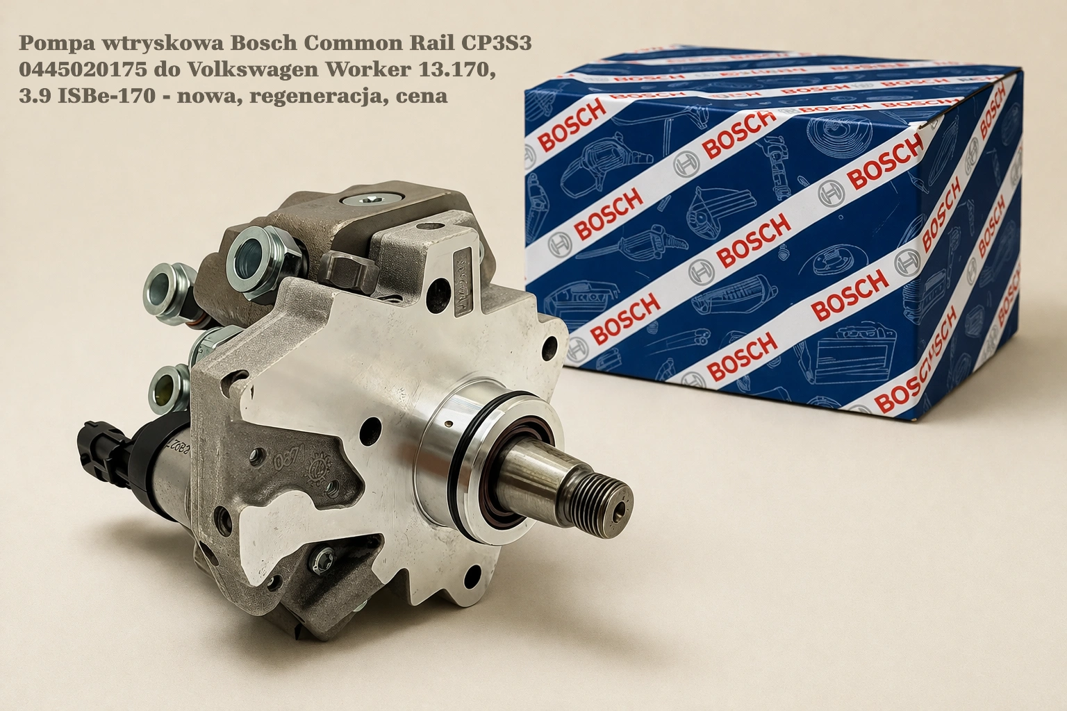 Pompa wtryskowa Bosch Common Rail CP3S3 0445020175 do Volkswagen Worker 13.170, 3.9 ISBe-170 Pompa wtryskowa Bosch Common Rail CP3S3 0445020175 do Volkswagen Worker 13.170, 3.9 ISBe-170 - nowa, regeneracja, cena