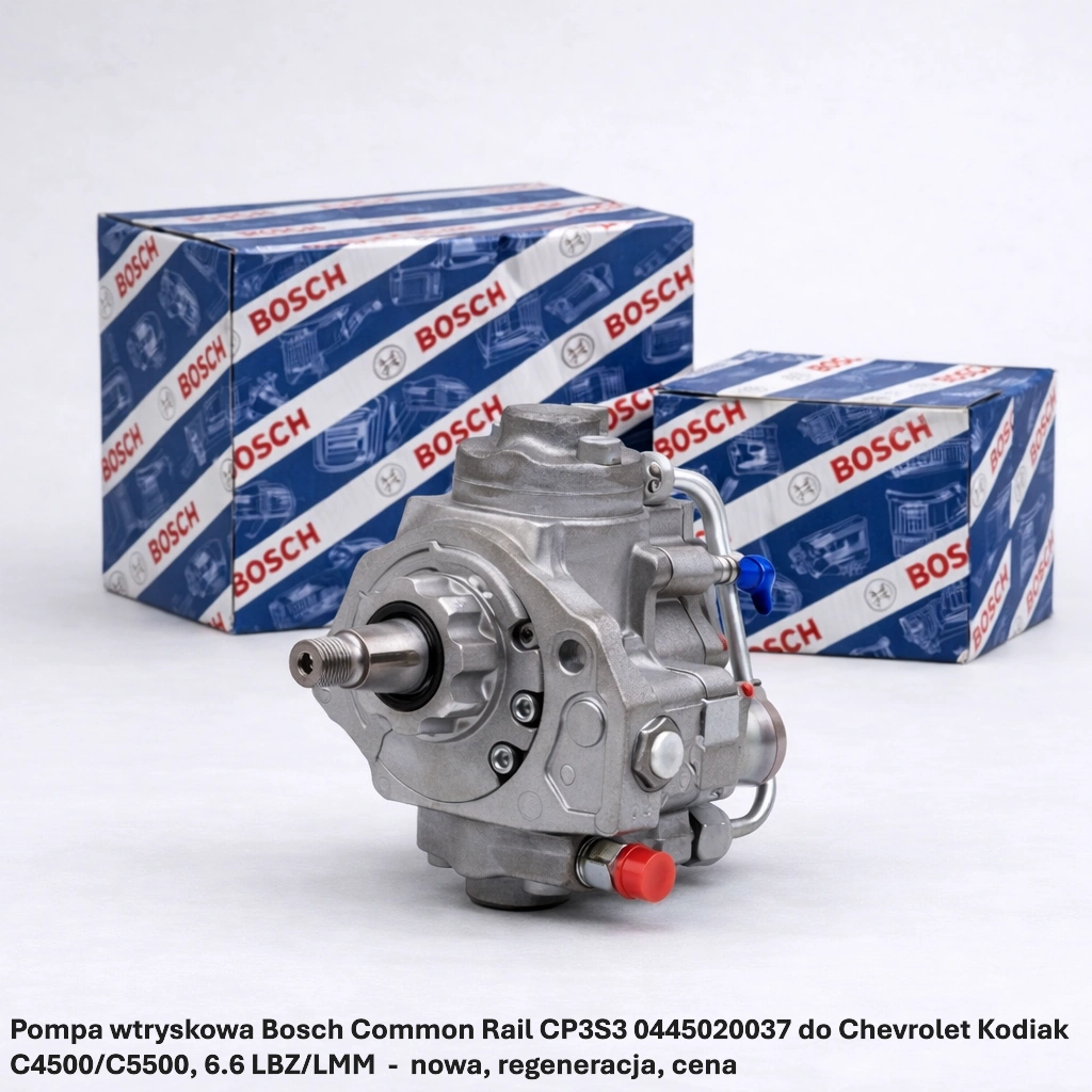 Pompa wtryskowa Bosch Common Rail CP3S3 0445020037 do Chevrolet Kodiak C4500/C5500, 6.6 LBZ/LMM-nowa, regeneracja, cena