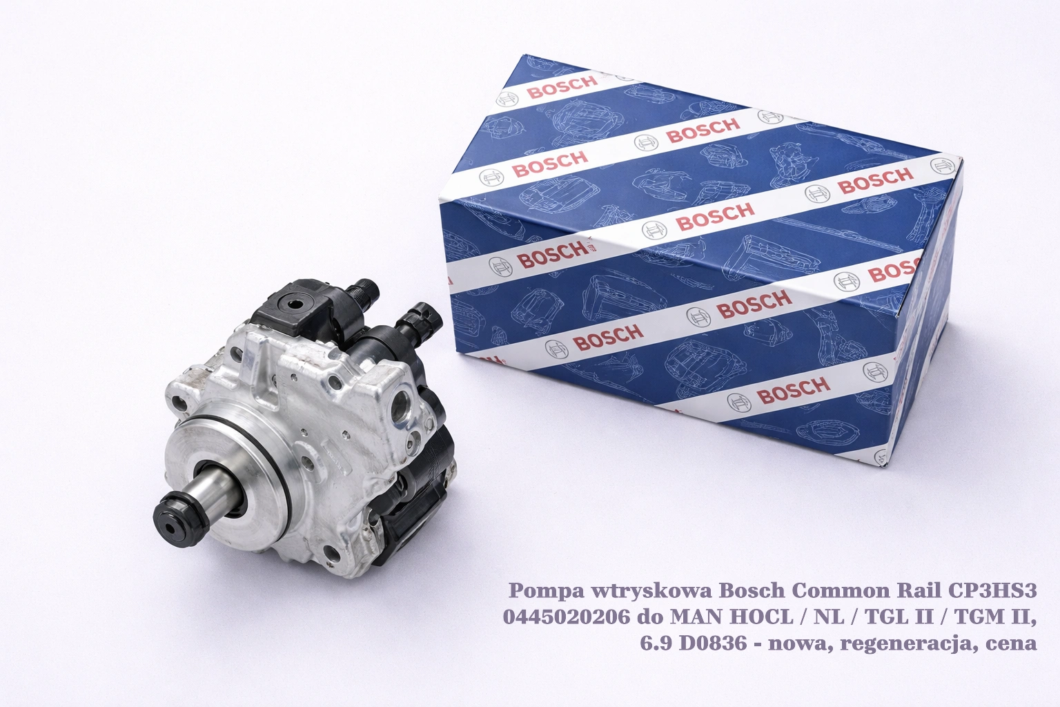 Pompa wtryskowa Bosch Common Rail CP3HS3 0445020206 do MAN HOCL / NL / TGL II / TGM II, 6.9 D0836 - nowa, regeneracja, cena