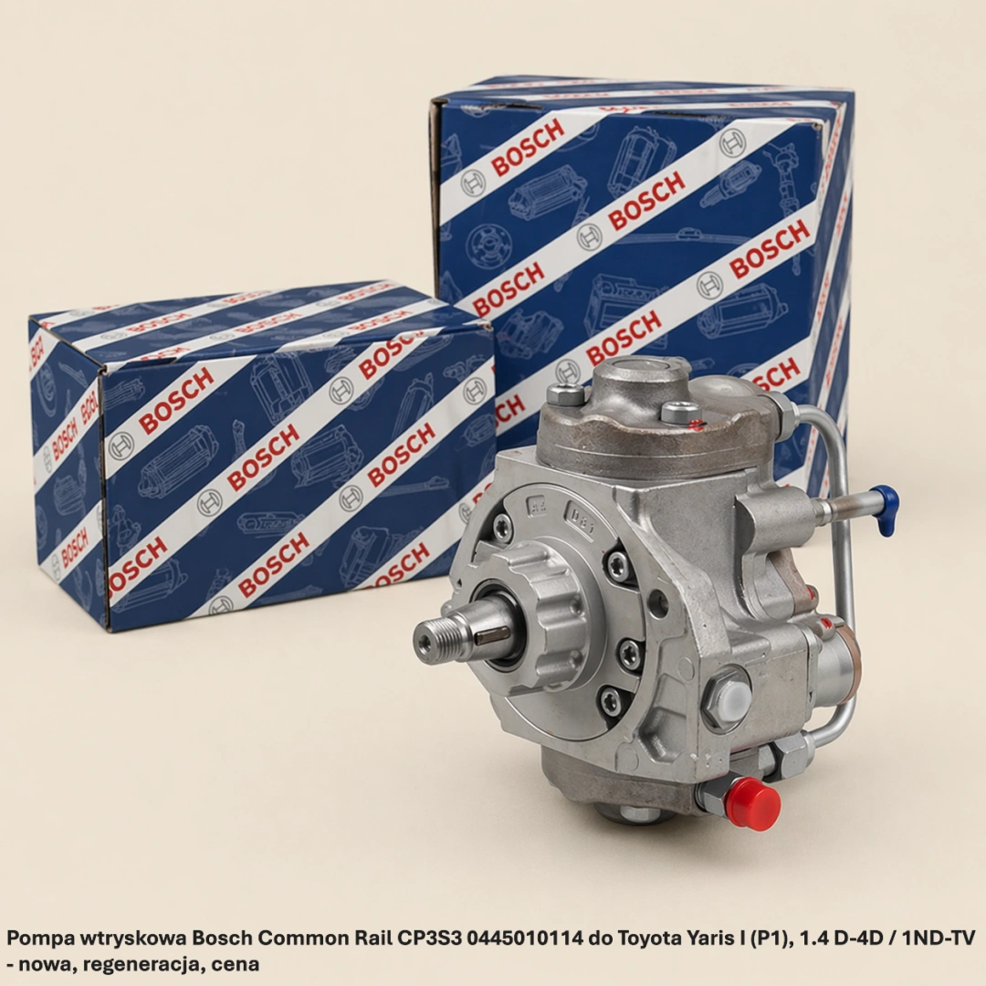 Pompa wtryskowa Bosch Common Rail CP3S3 0445010114 do Toyota Yaris I (P1), 1.4 D-4D / 1ND-TV - nowa, regeneracja, cena