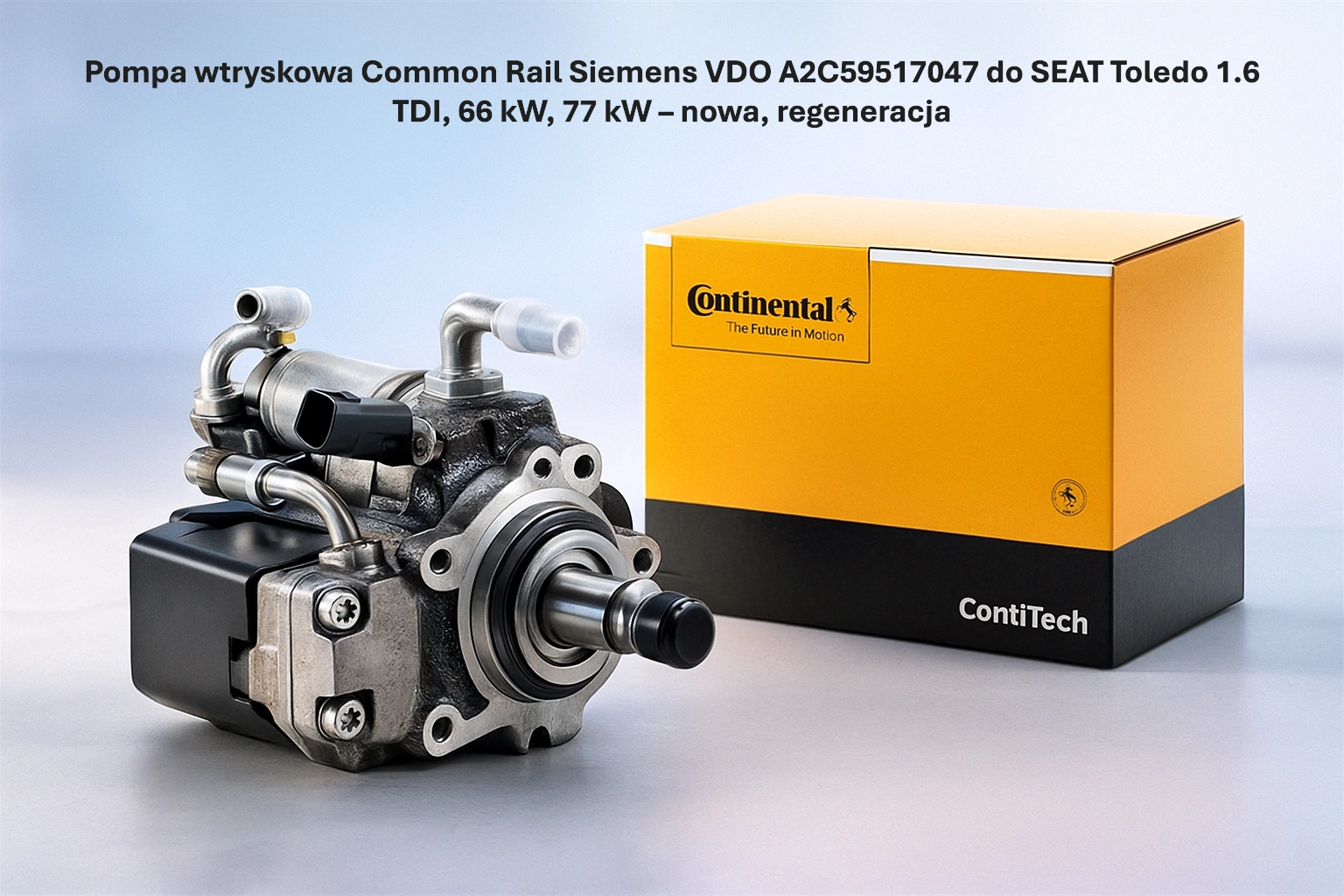 Pompa wtryskowa Common Rail Siemens VDO A2C59517047 do SEAT Toledo 1.6 TDI, 66 kW, 77 kW – nowa, regeneracja