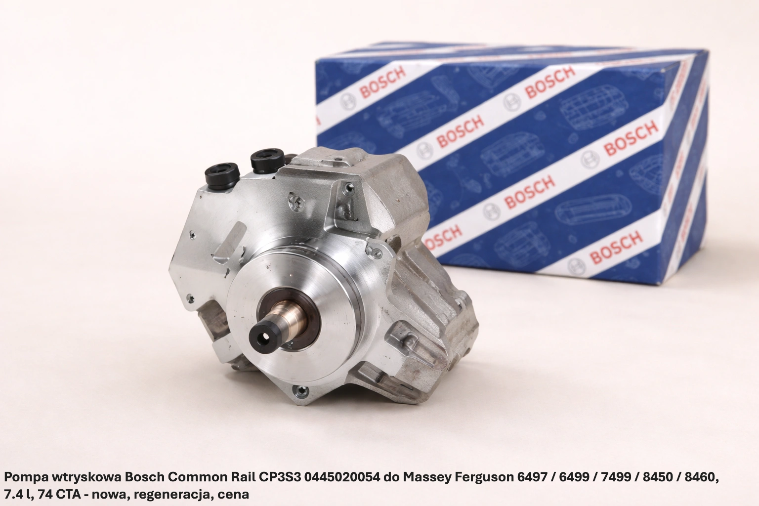 Pompa wtryskowa Bosch Common Rail CP3S3 0445020054 do Massey Ferguson 6497 / 6499 / 7499 / 8450 / 8460, 7.4 l, 74 CTA - nowa, regeneracja, cena