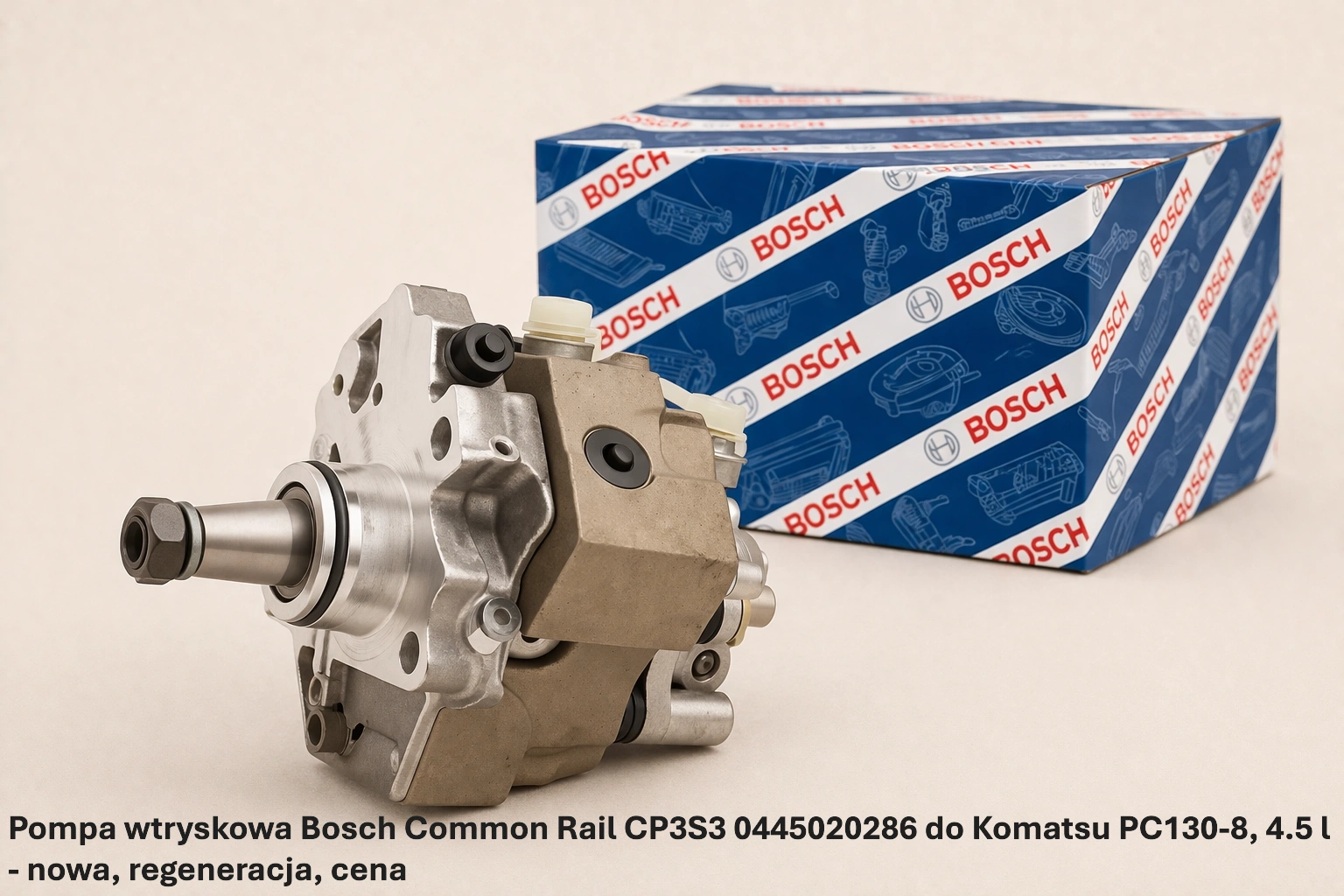 Pompa wtryskowa Bosch Common Rail CP3S3 0445020286 do Komatsu PC130-8, 4.5 l - nowa, regeneracja, cena