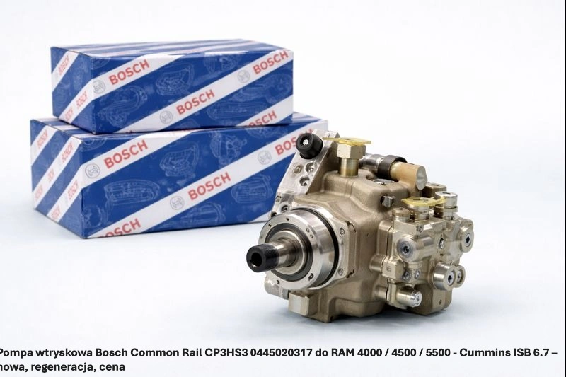 Pompa wtryskowa Bosch Common Rail CP3HS3 0445020317 do RAM 4000 / 4500 / 5500 - Cummins ISB 6.7– nowa, regeneracja, cena