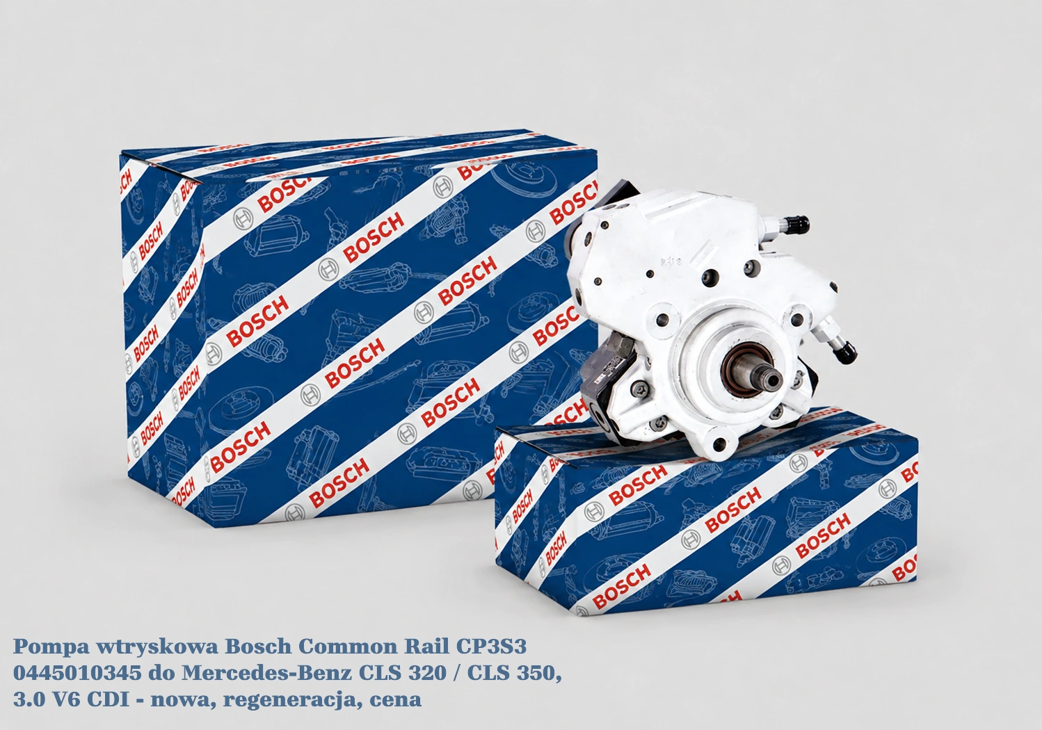 Pompa wtryskowa Bosch Common Rail CP3S3 0445010345 do Mercedes-Benz CLS 320 / CLS 350, 3.0 V6 CDI Pompa wtryskowa Bosch Common Rail CP3S3 0445010345 do Mercedes-Benz CLS 320 / CLS 350, 3.0 V6 CDI - nowa, regeneracja, cena