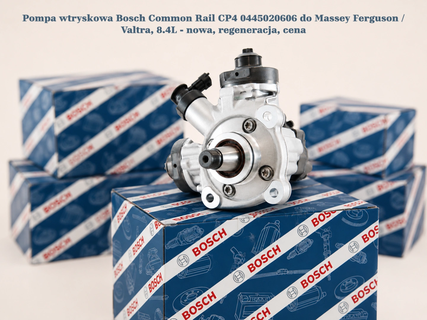 Pompa wtryskowa Bosch Common Rail CP4 0445020606 do Massey Ferguson / Valtra, 8.4L - nowa, regeneracja, cena
