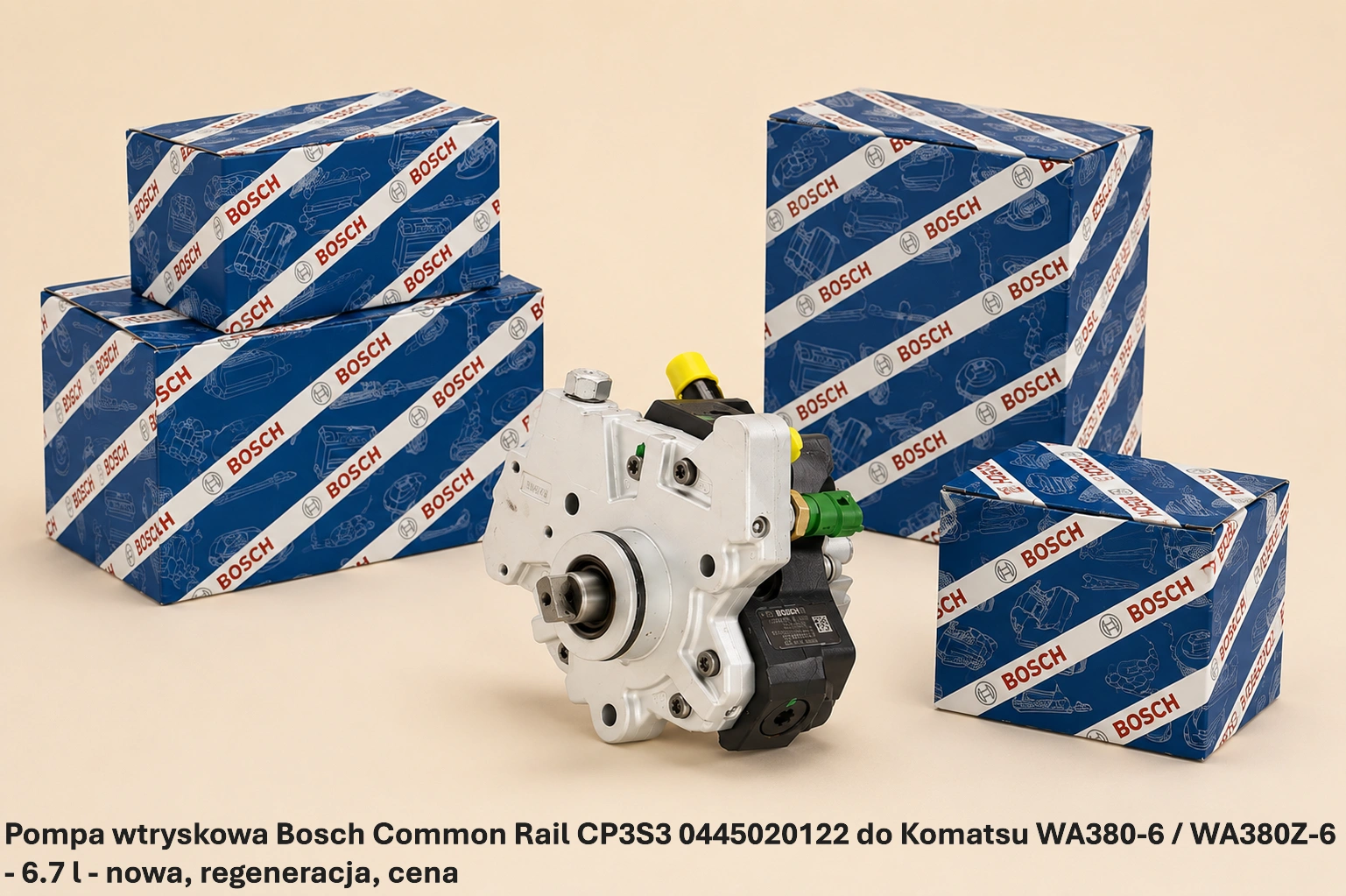 Pompa wtryskowa Bosch Common Rail CP3S3 0445020122 do Komatsu WA380-6 / WA380Z-6 - 6.7 l - nowa, regeneracja, cena