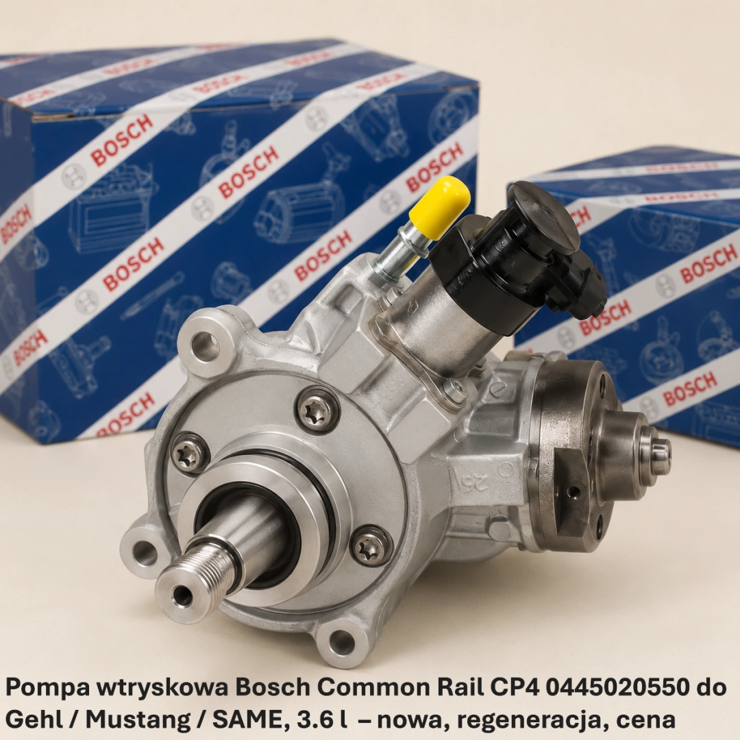 Pompa wtryskowa Bosch Common Rail CP4 0445020550 do Gehl / Mustang / SAME, 3.6 l