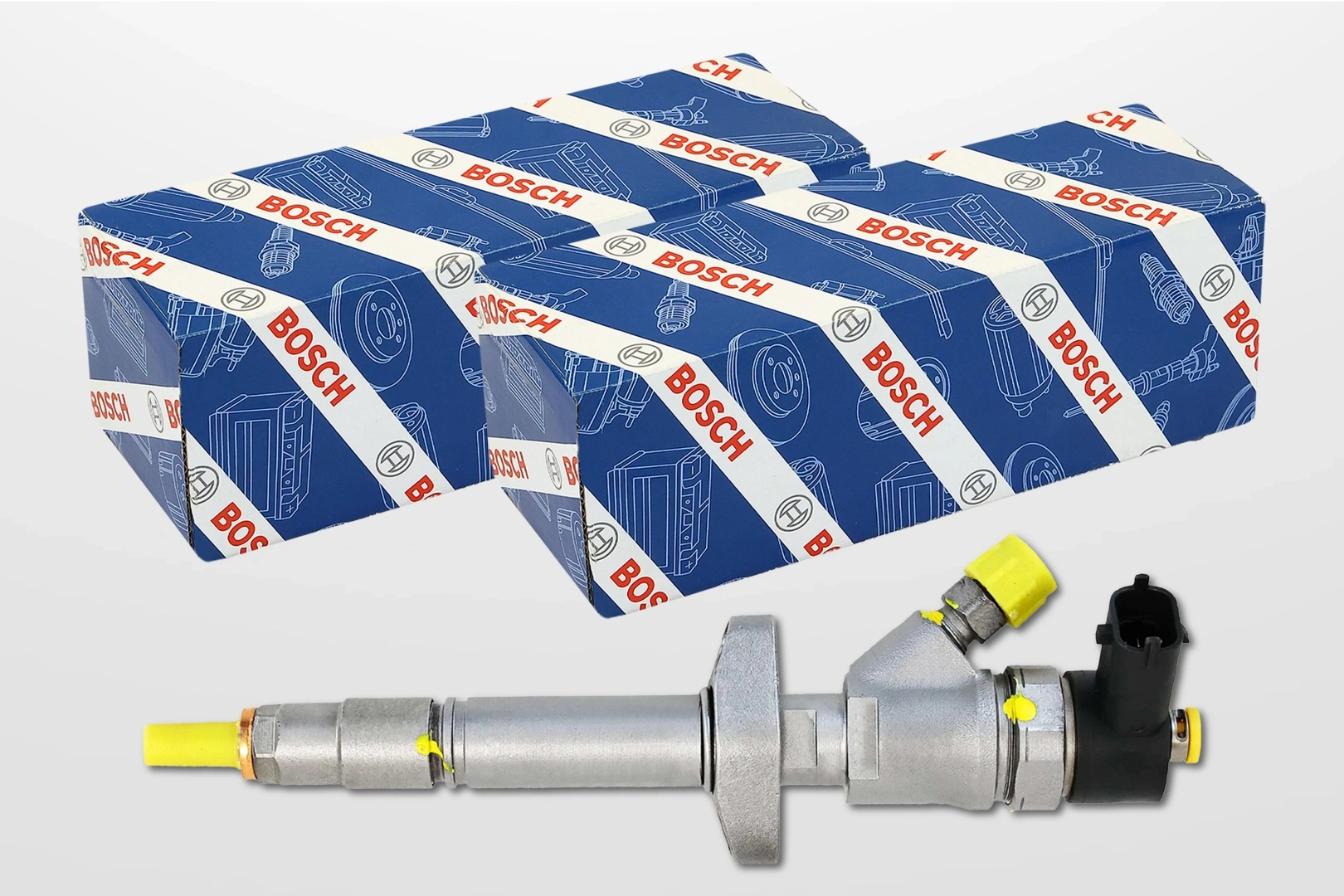 Wtryskiwacz Bosch z opakowaniami producenta