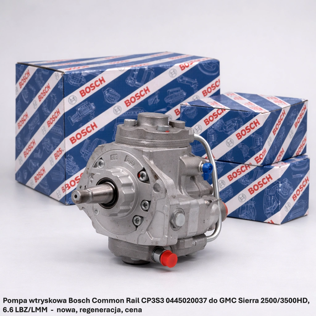 Pompa wtryskowa Bosch Common Rail CP3S3 0445020037 do GMC Sierra 2500/3500HD, 6.6 LBZ/LMM Pompa wtryskowa Bosch Common Rail CP3S3 0445020037 do GMC Sierra 2500/3500HD, 6.6 LBZ/LMM-nowa, regeneracja, cena