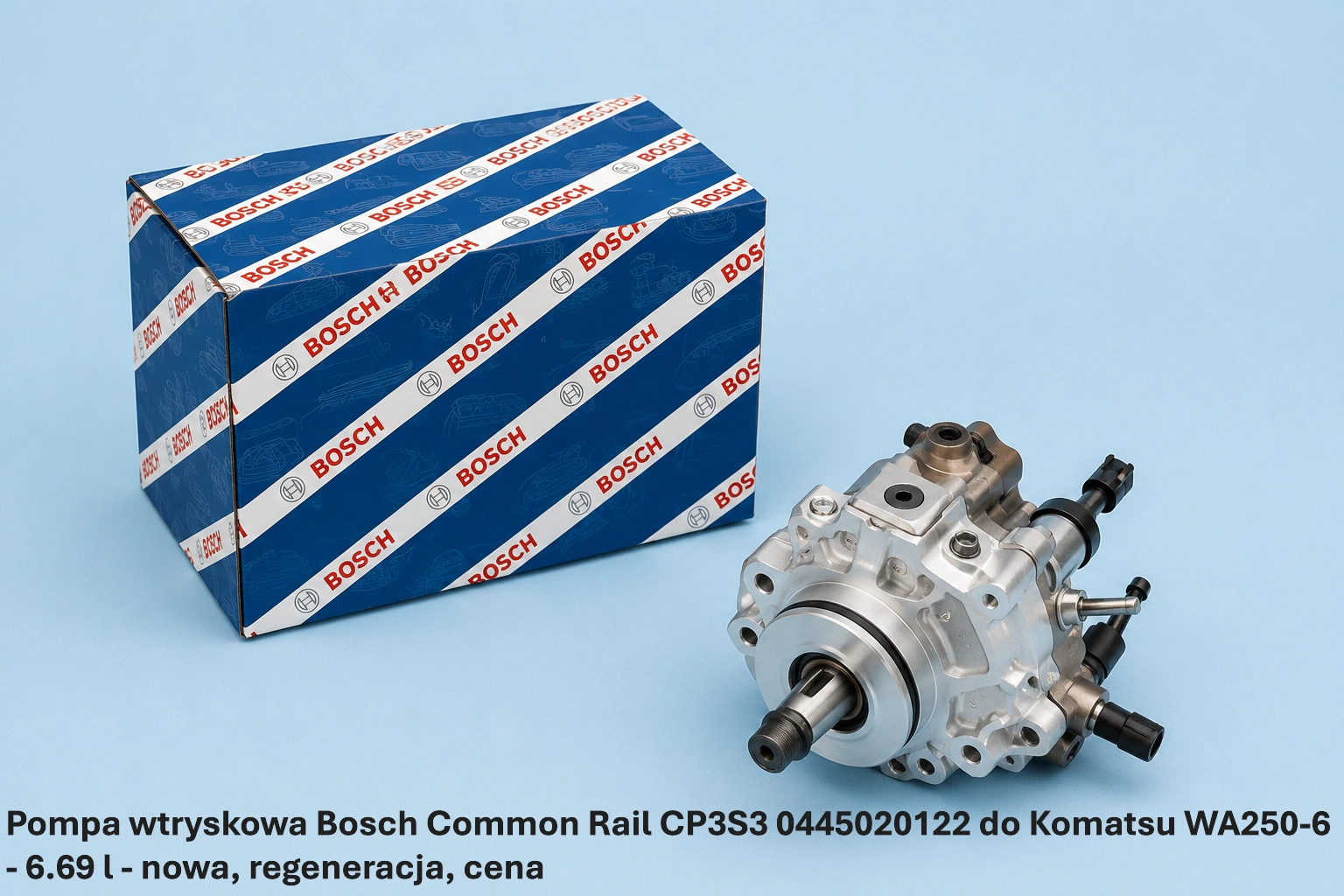 Pompa wtryskowa Bosch Common Rail CP3S3 0445020122 do Komatsu WA250-6 - 6.69 l - nowa, regeneracja, cena
