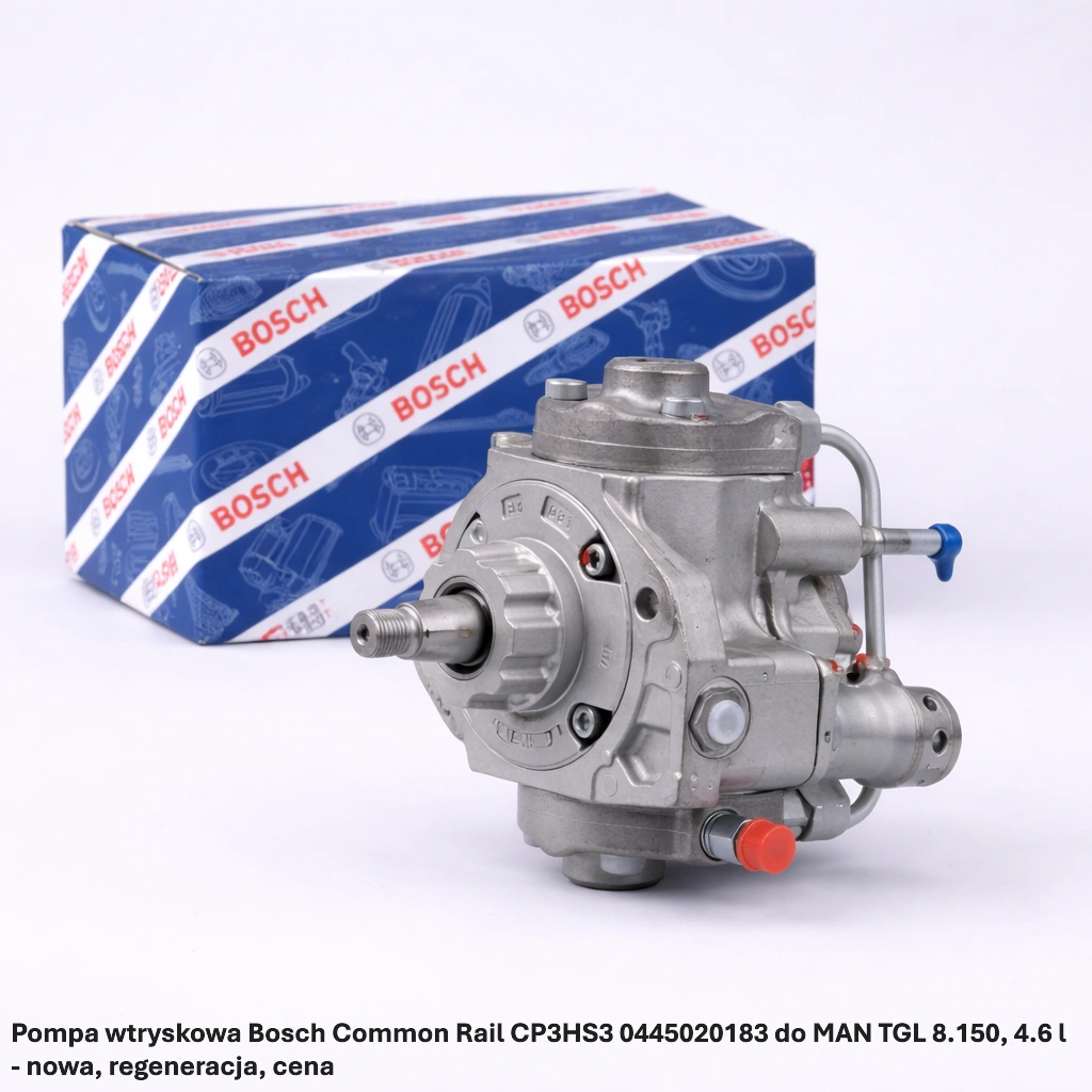 Pompa wtryskowa Bosch Common Rail CP3HS3 0445020183 do MAN TGL 8.150, 4.6 l Pompa wtryskowa Bosch Common Rail CP3HS3 0445020183 do MAN TGL 8.150, 4.6 l- nowa, regeneracja, cena