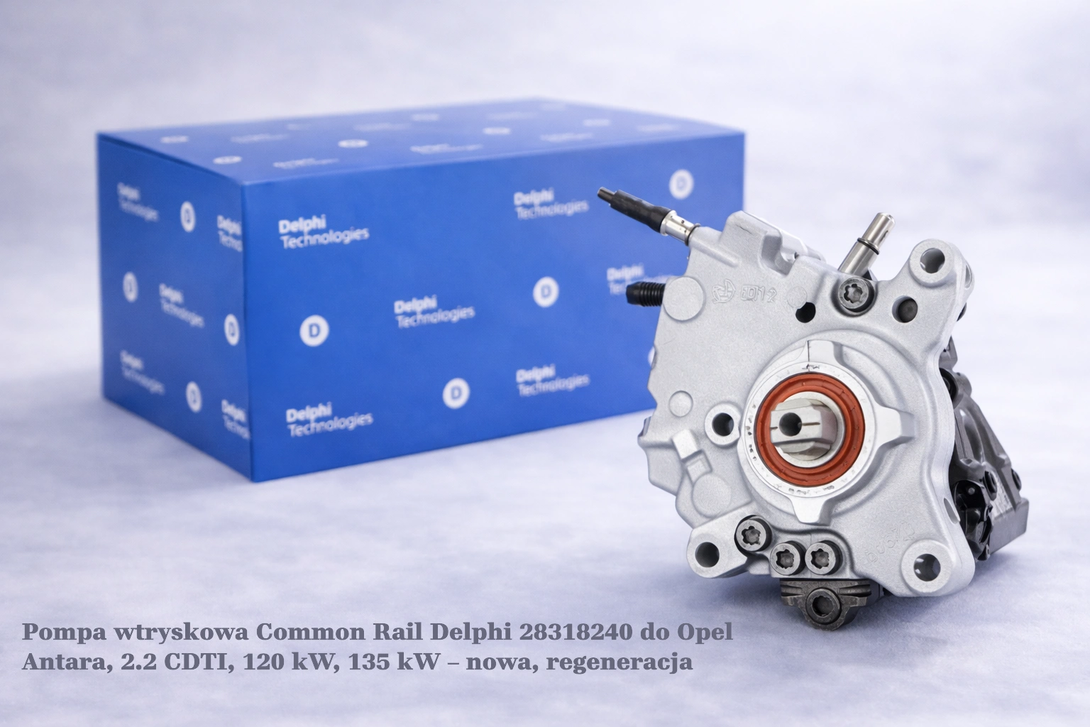 Pompa wtryskowa Common Rail Delphi 28318240 do Opel Antara, 2.2 CDTI, 120 kW, 135 kW Pompa wtryskowa Common Rail Delphi 28318240 do Opel Antara, 2.2 CDTI, 120 kW, 135 kW – nowa, regeneracja