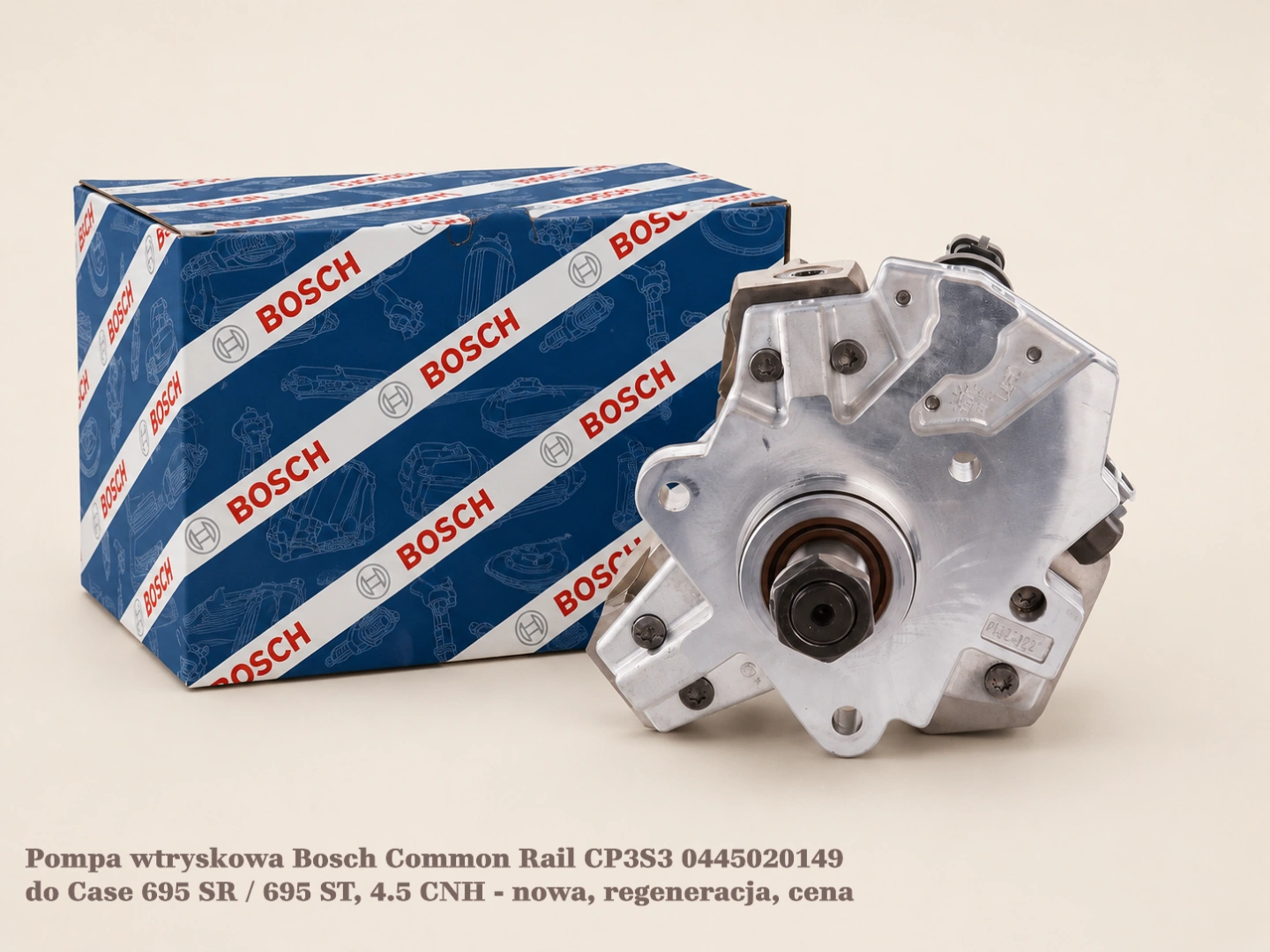 Pompa wtryskowa Bosch Common Rail CP3S3 0445020149 do Case 695 SR / 695 ST, 4.5 CNH Pompa wtryskowa Bosch Common Rail CP3S3 0445020149 do Case 695 SR / 695 ST, 4.5 CNH - nowa, regeneracja, cena