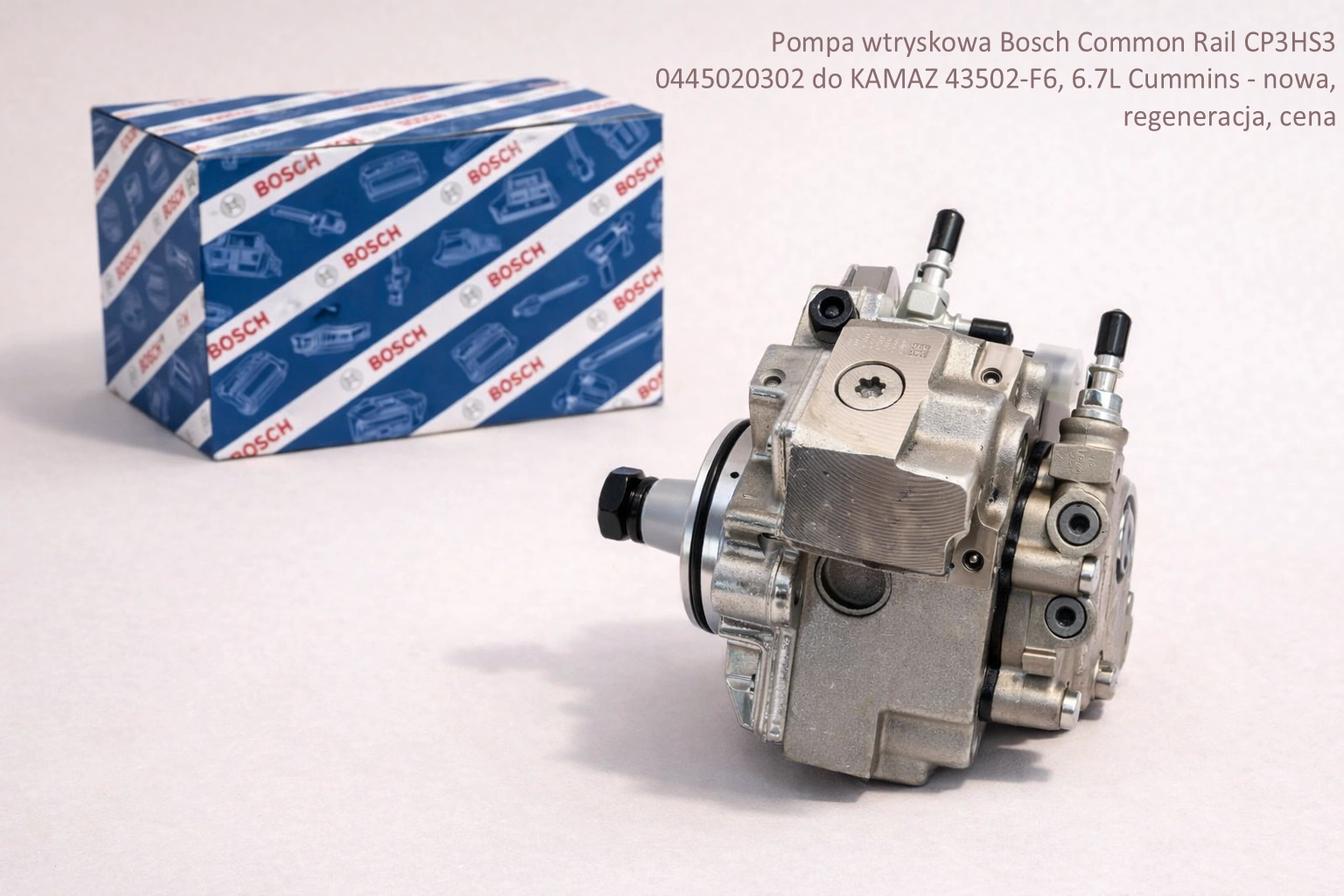 Pompa wtryskowa Bosch Common Rail CP3HS3 0445020302 do KAMAZ 43502-F6, 6.7L Cummins - nowa, regeneracja, cena