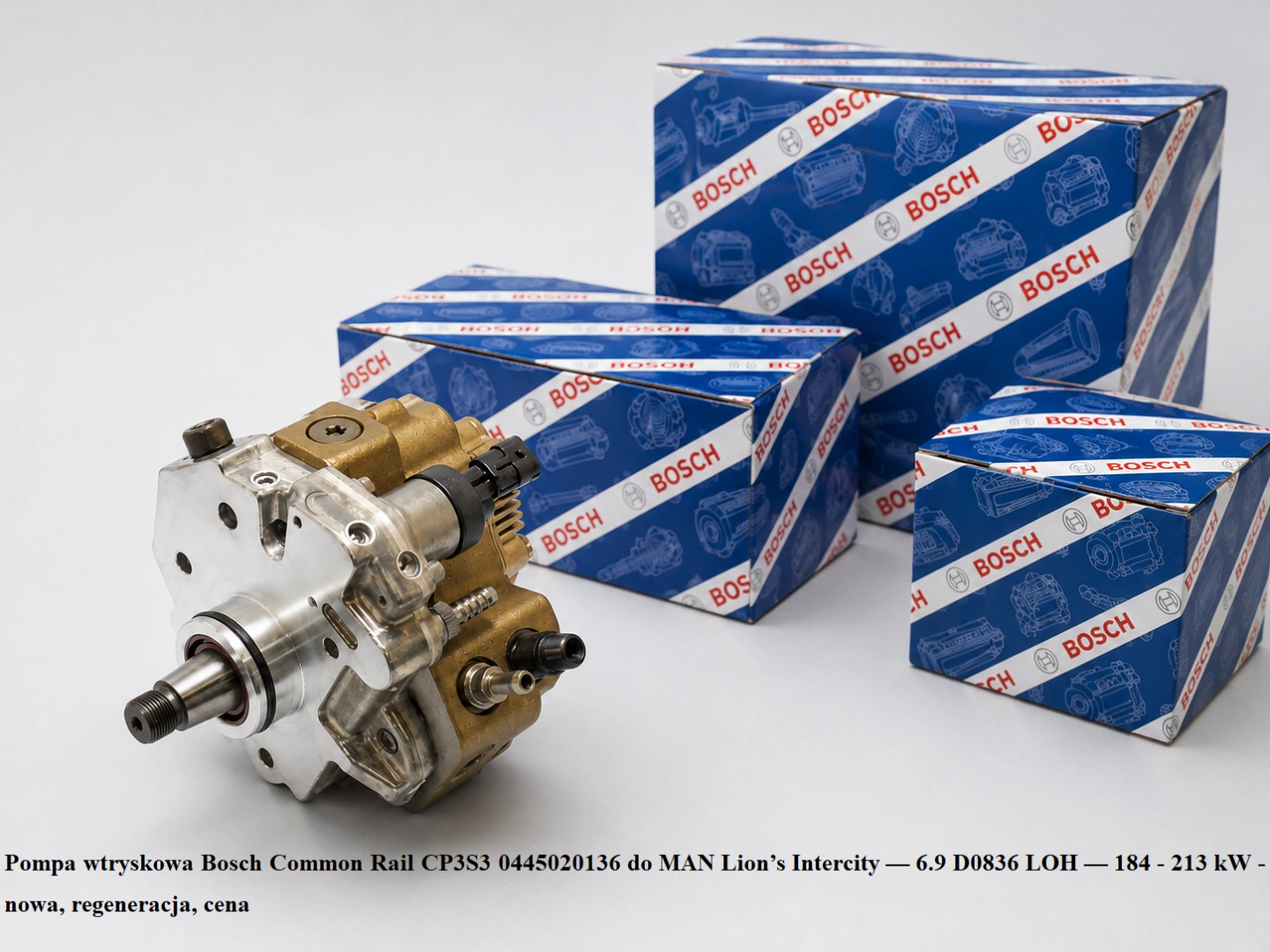Pompa wtryskowa Bosch Common Rail CP3S3 0445020136 do MAN Lion’s Intercity — 6.9 D0836 LOH — 184 - 213 kW - nowa, regeneracja, cena