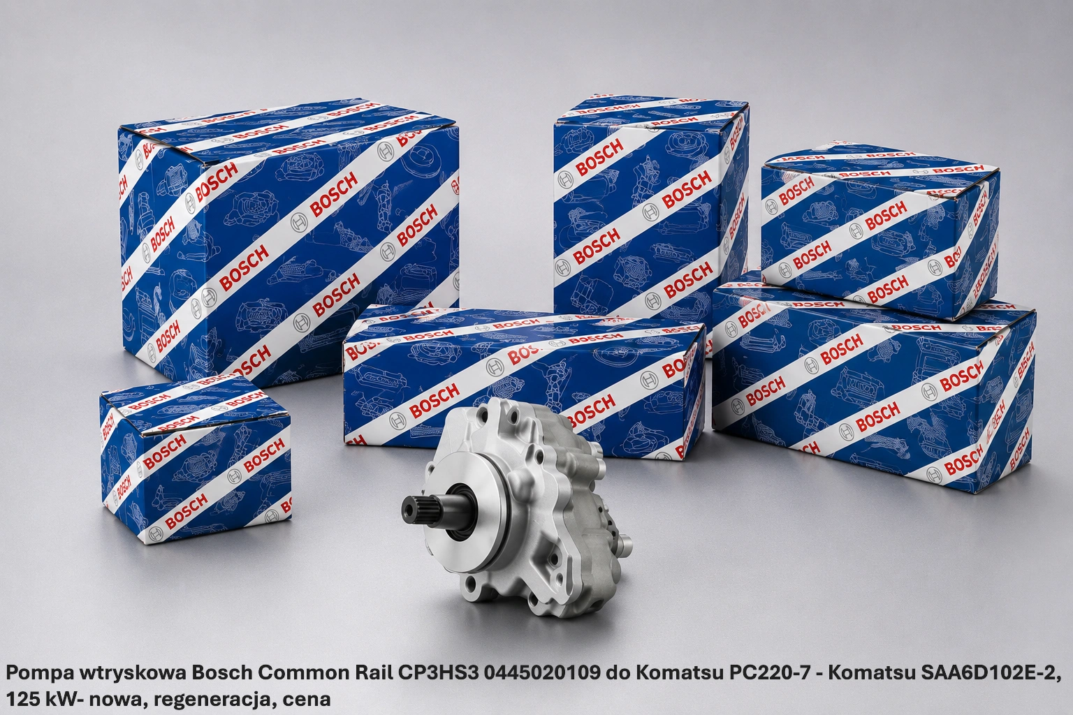 Pompa wtryskowa Bosch Common Rail CP3HS3 0445020109 do Komatsu PC220-7 - Komatsu SAA6D107E / SA6D107E Pompa wtryskowa Bosch Common Rail CP3HS3 0445020109 do Komatsu PC220-7 - Komatsu SAA6D107E / SA6D107E - nowa, regeneracja, cena