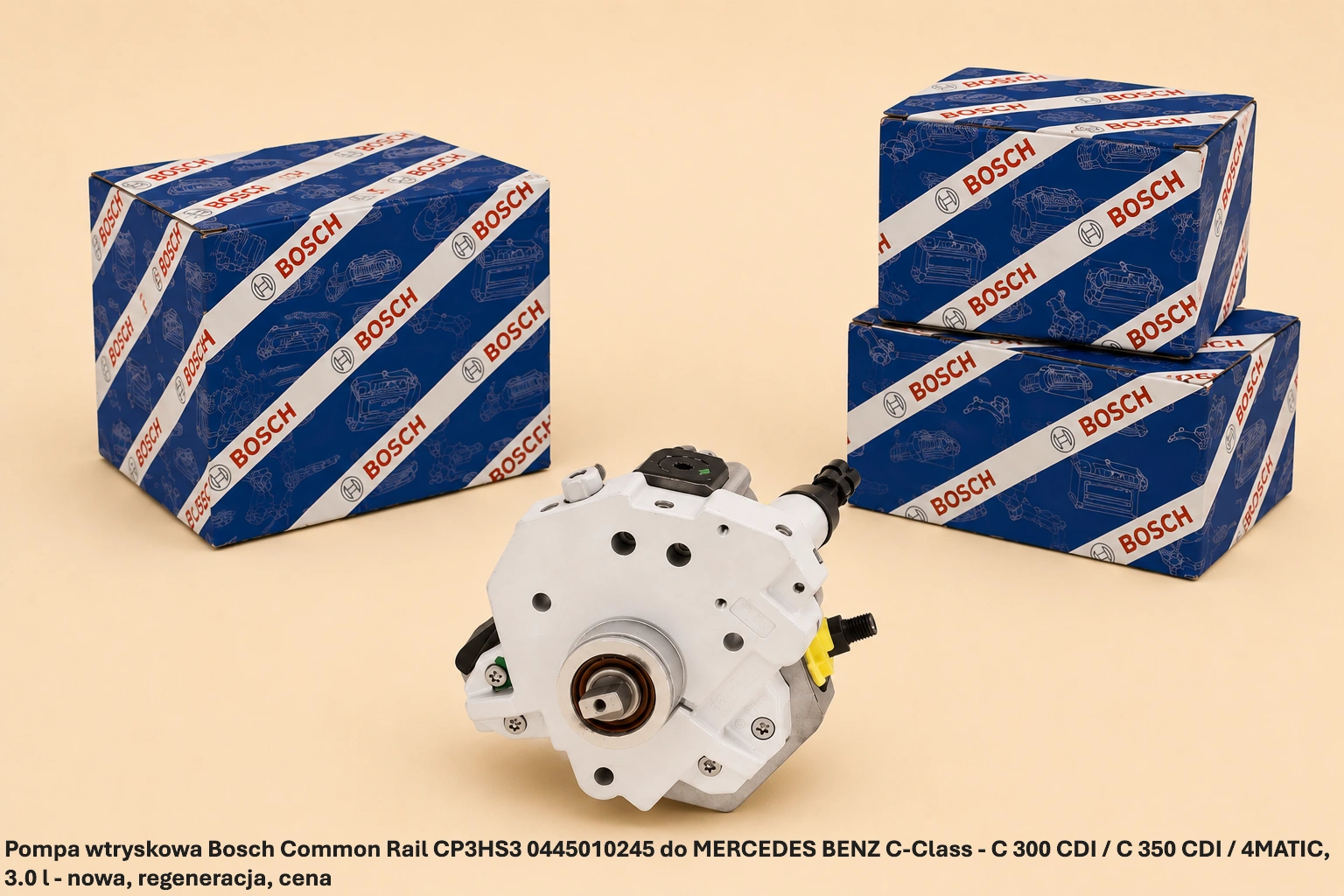 Pompa wtryskowa Bosch Common Rail CP3HS3 0445010245 do MERCEDES BENZ C-Class - C 300 CDI / C 350 CDI / 4MATIC, 3.0 l - nowa, regeneracja, cena