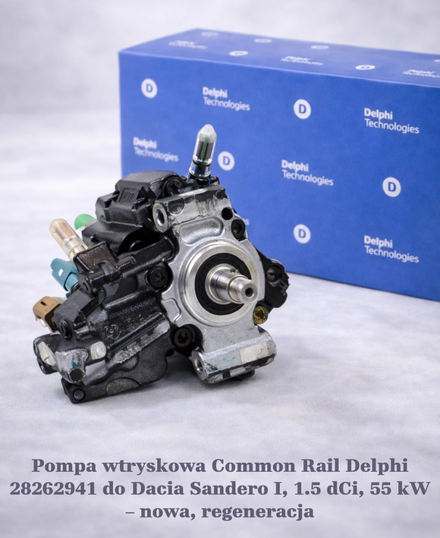 Pompa wtryskowa Common Rail Delphi 28262941 do Dacia Sandero I, 1.5 dCi, 55 kW – nowa, regeneracja