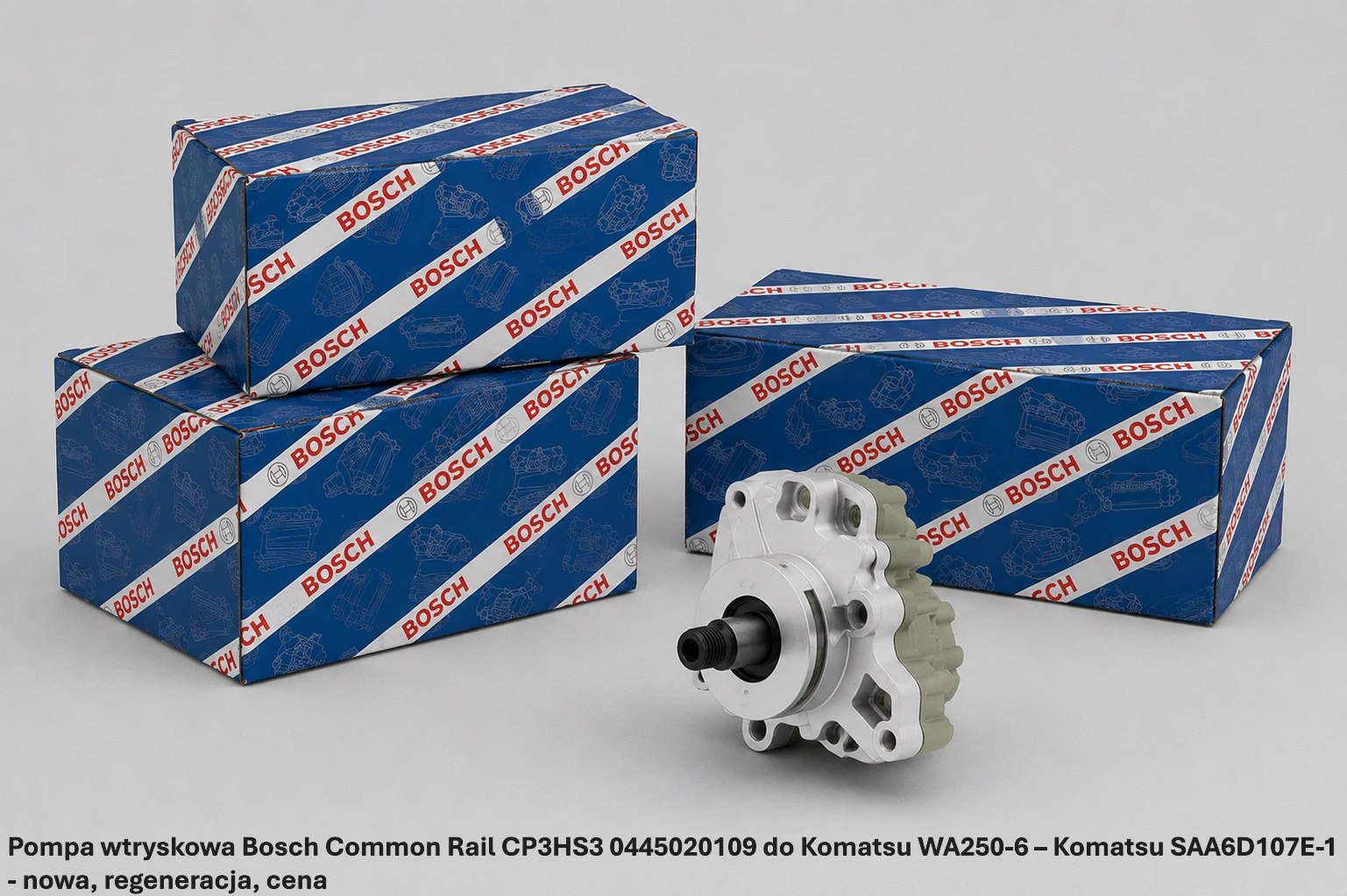 Pompa wtryskowa Bosch Common Rail CP3HS3 0445020109 do Komatsu PC200LL-8 – Komatsu SAA6D107E, 110-116 kW Pompa wtryskowa Bosch Common Rail CP3HS3 0445020109 do Komatsu PC200LL-8 – Komatsu SAA6D107E, 110-116 kW - nowa, regeneracja, cena