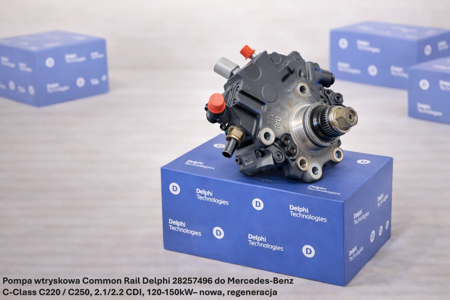 Pompa wtryskowa Common Rail Delphi 28257496 do Mercedes-Benz C-Class C220 / C250, 2.1/2.2 CDI, 120-150kW Pompa wtryskowa Common Rail Delphi 28257496 do Mercedes-Benz C-Class C220 / C250, 2.1/2.2 CDI, 120-150kW– nowa, regeneracja