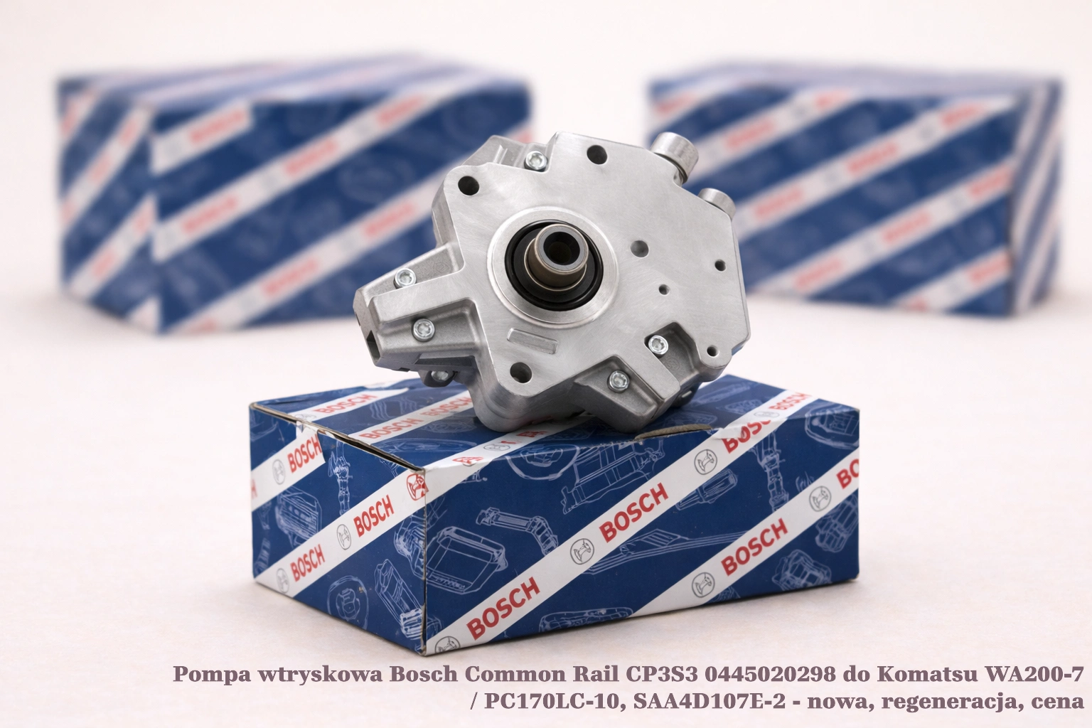 Pompa wtryskowa Bosch Common Rail CP3S3 0445020298 do Komatsu WA200-7 / PC170LC-10, SAA4D107E-2 - nowa, regeneracja, cena