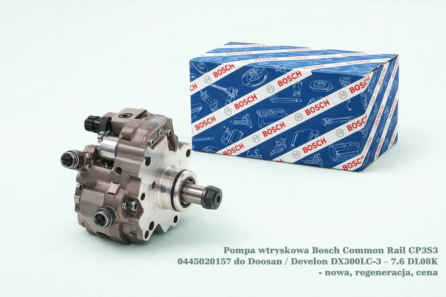 Pompa wtryskowa Bosch Common Rail CP3S3 0445020157 do Doosan / Develon DX300LC-3 – 7.6 DL08K Pompa wtryskowa Bosch Common Rail CP3S3 0445020157 do Doosan / Develon DX300LC-3 – 7.6 DL08K - nowa, regeneracja, cena