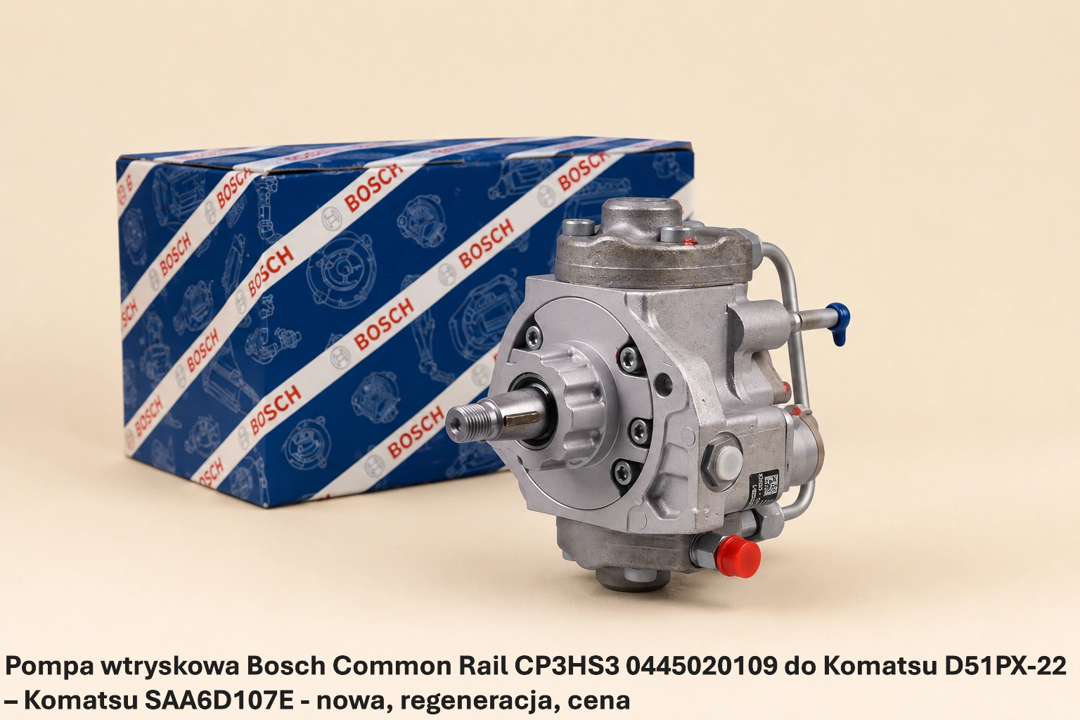 Pompa wtryskowa Bosch Common Rail CP3HS3 0445020109 do Komatsu D51PX-22 – Komatsu SAA6D107E - nowa, regeneracja, cena