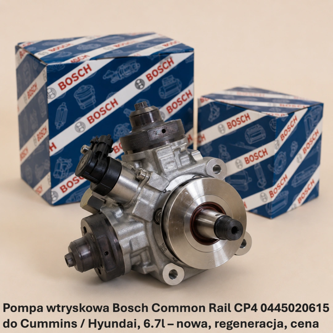 Pompa wtryskowa Bosch Common Rail CP4 0445020615 do Cummins / Hyundai, 6.7l 