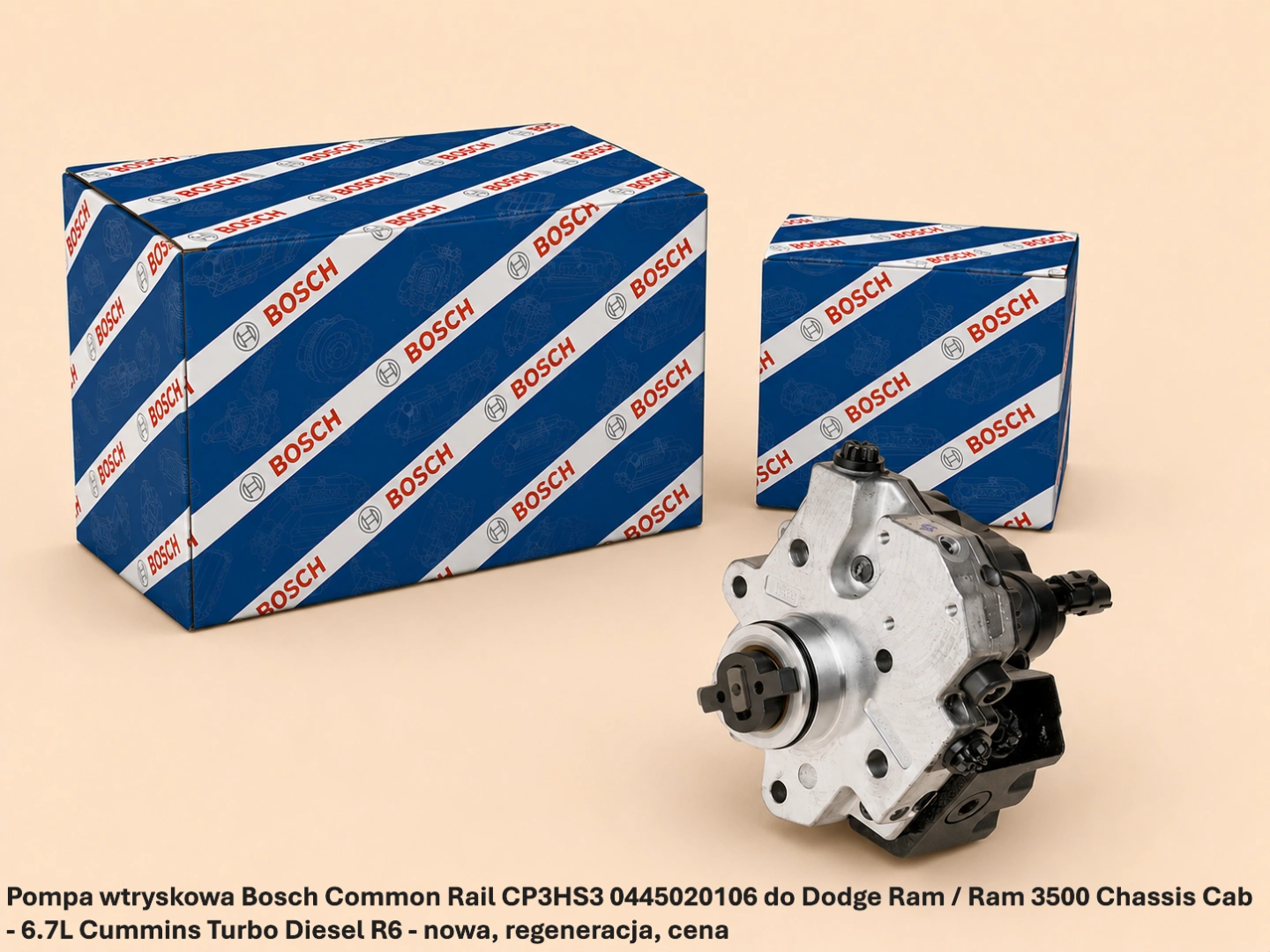 Pompa wtryskowa Bosch Common Rail CP3HS3 0445020106 do Dodge Ram / Ram 3500 Chassis Cab - 6.7L Cummins Turbo Diesel R6 - nowa, regeneracja, cena