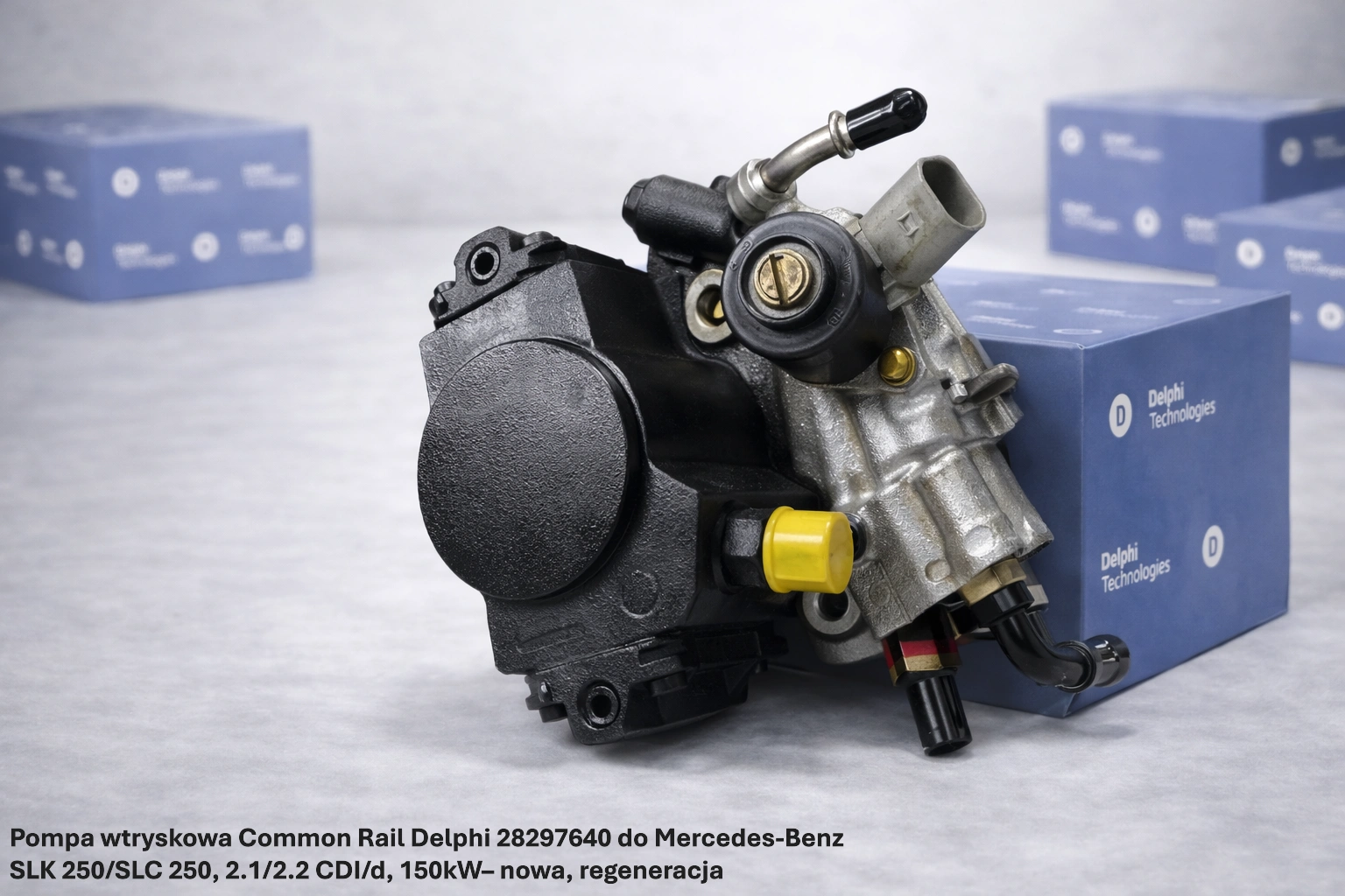 Pompa wtryskowa Common Rail Delphi 28297640 do Mercedes-Benz SLK 250/SLC 250, 2.1/2.2 CDI/d, 150kW Pompa wtryskowa Common Rail Delphi 28297640 do Mercedes-Benz SLK 250/SLC 250, 2.1/2.2 CDI/d, 150kW– nowa, regeneracja