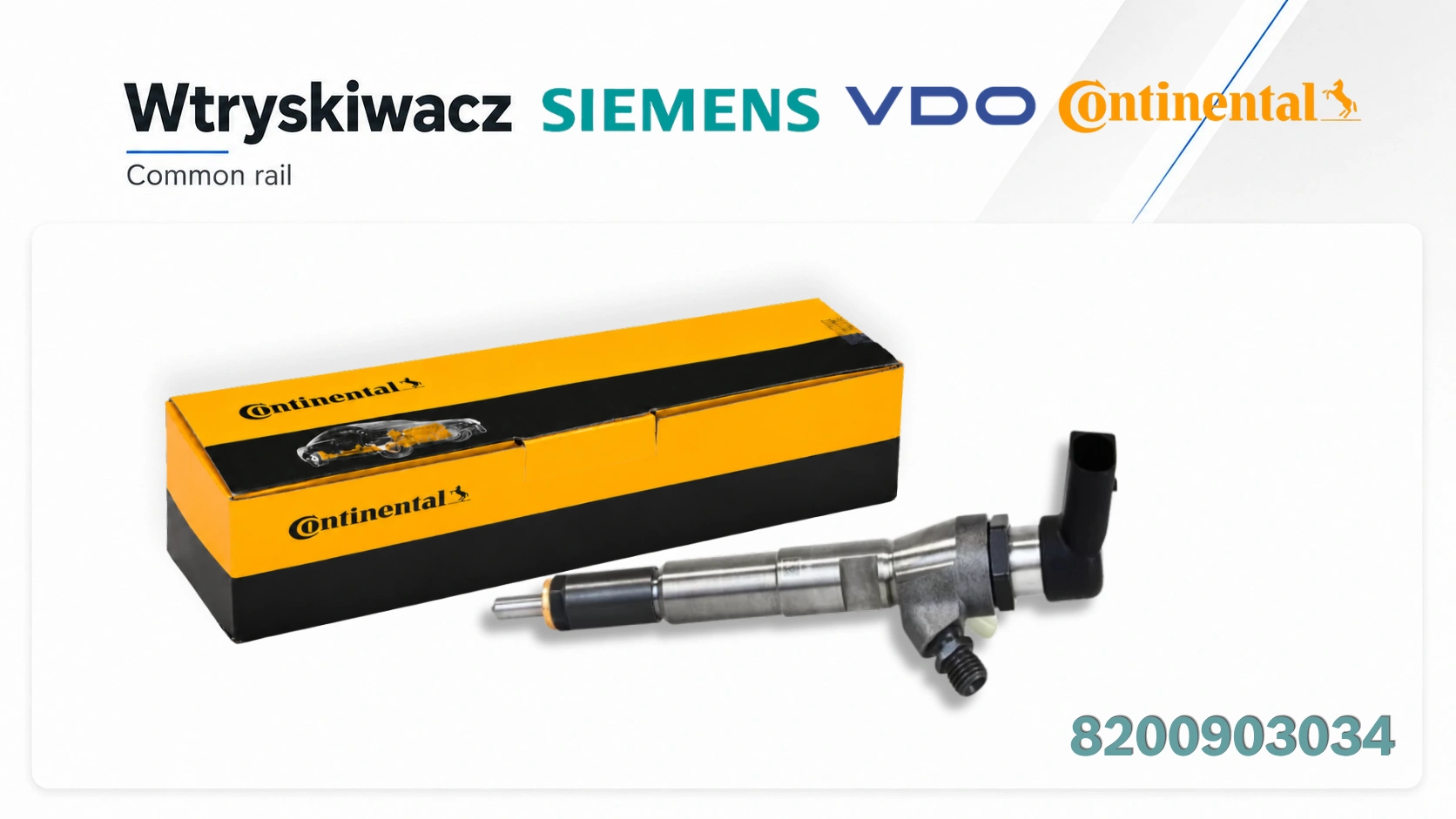 Nowy lub zregenerowany wtryskiwacz Siemens VDO/Continental do wybranych silników 1.5 dCi.