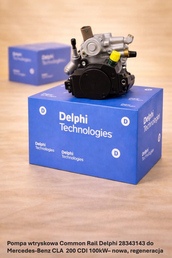 Pompa wtryskowa Common Rail Delphi 28343143 do Mercedes-Benz CLA200 CDI , 100kW– nowa, regeneracja