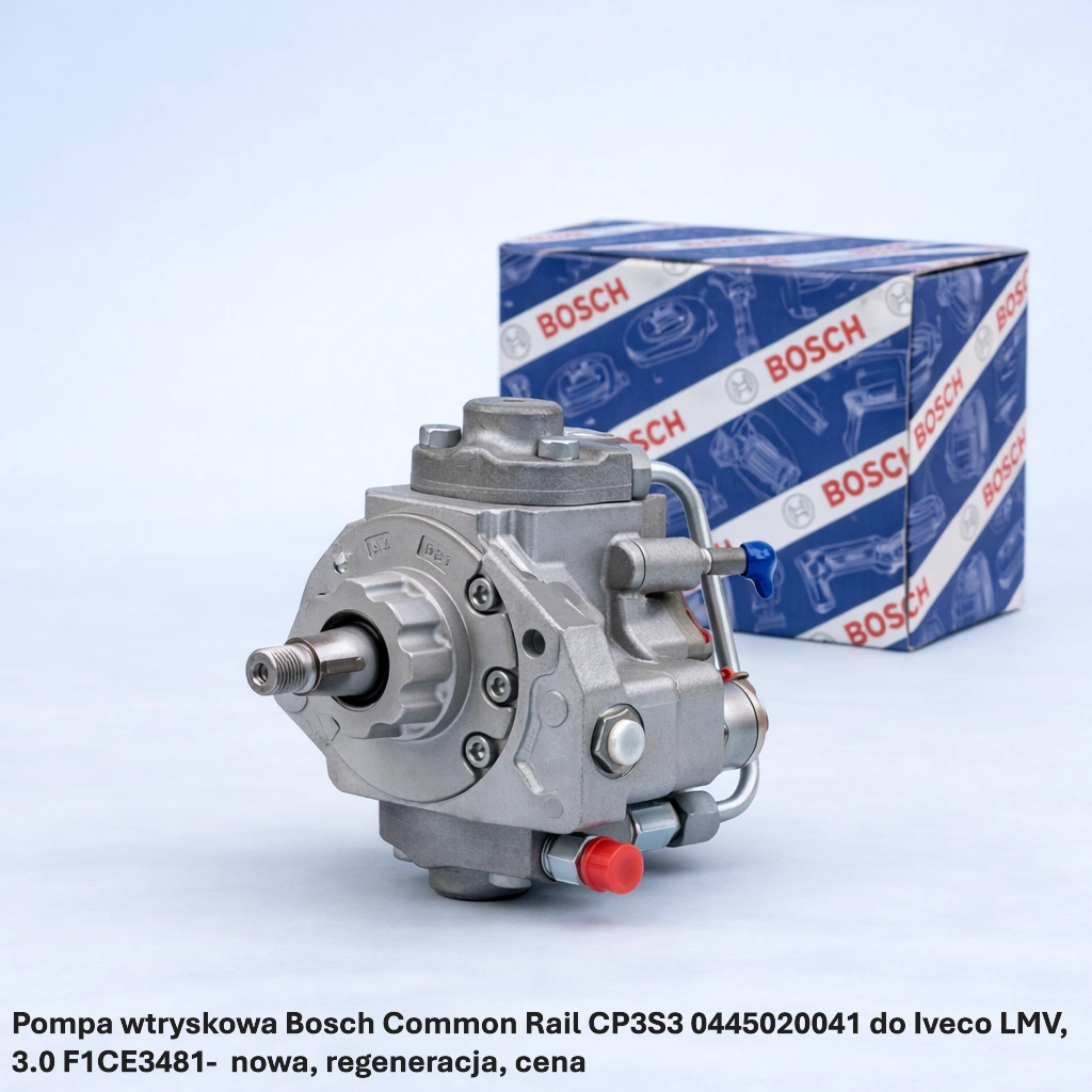 Pompa wtryskowa Bosch Common Rail CP3S3 0445020041 do Iveco LMV, 3.0 F1CE3481 Pompa wtryskowa Bosch Common Rail CP3S3 0445020041 do Iveco LMV, 3.0 F1CE3481-nowa, regeneracja, cena