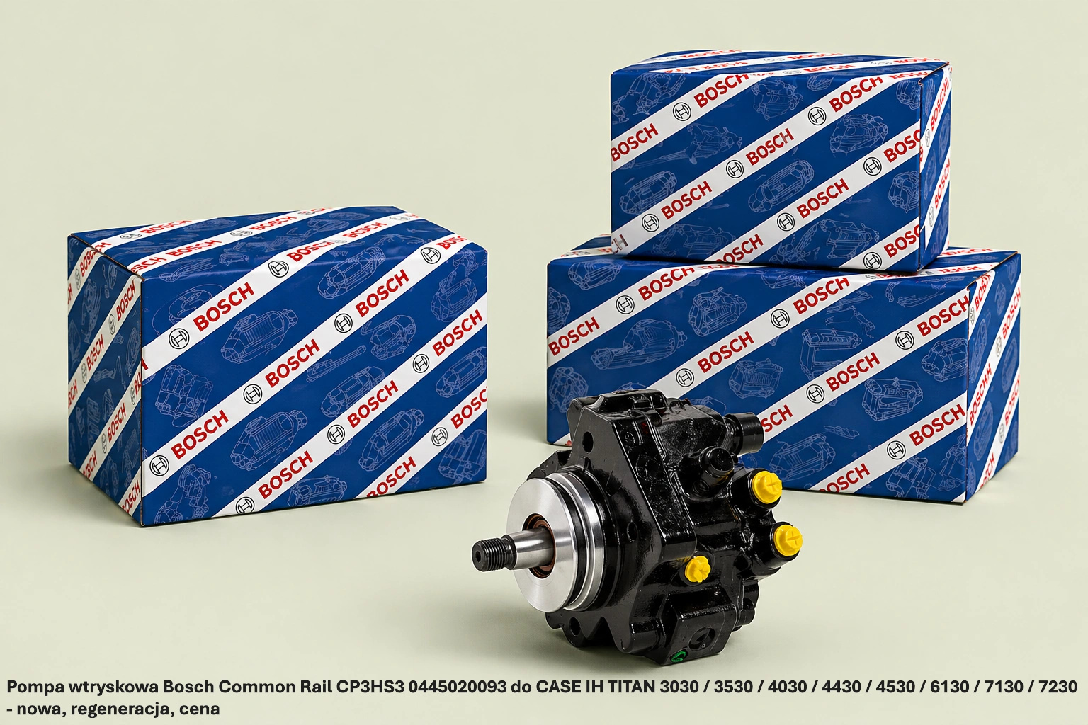 Pompa wtryskowa Bosch Common Rail CP3HS3 0445020093 do CASE IH TITAN 3030 / 3530 / 4030 / 4430 / 4530 / 6130 / 7130 / 7230 - nowa, regeneracja, cena