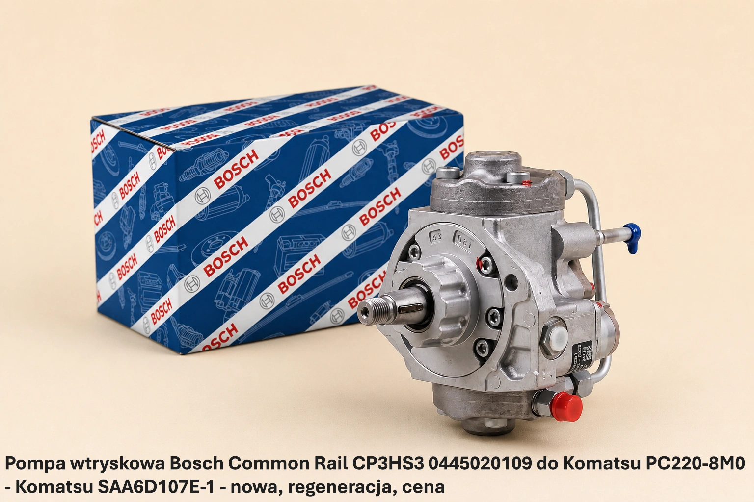 Pompa wtryskowa Bosch Common Rail CP3HS3 0445020109 do Komatsu PC220-8M0 - Komatsu SAA6D107E-1 - nowa, regeneracja, cena