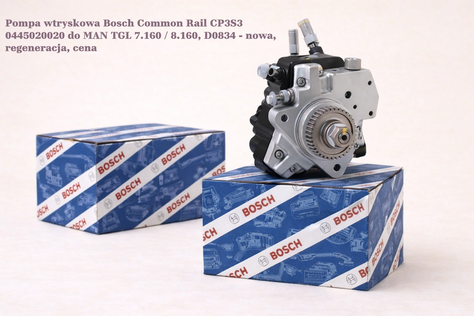 Pompa wtryskowa Bosch Common Rail CP3S3 0445020020 do MAN TGL 7.160 / 8.160, D0834 - nowa, regeneracja, cena