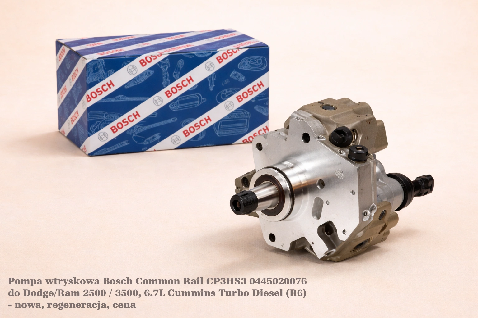 Pompa wtryskowa Bosch Common Rail CP3HS3 0445020076 do Dodge/Ram 2500 / 3500, 6.7L Cummins Turbo Diesel (R6) Pompa wtryskowa Bosch Common Rail CP3HS3 0445020076 do Dodge/Ram 2500 / 3500, 6.7L Cummins Turbo Diesel (R6) - nowa, regeneracja, cena
