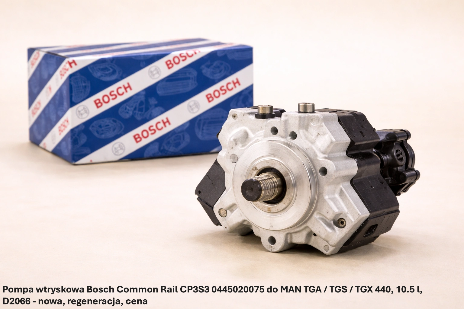 Pompa wtryskowa Bosch Common Rail CP3S3 0445020075 do MAN TGA / TGS / TGX 440, 10.5 l, D2066 - nowa, regeneracja, cena