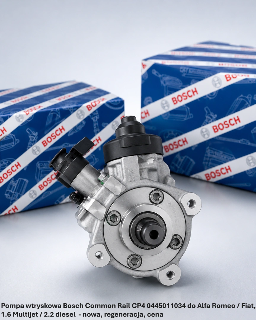 Pompa wtryskowa Bosch Common Rail CP4 0445011034 do Alfa Romeo / Fiat, 1.6 Multijet / 2.2 diesel