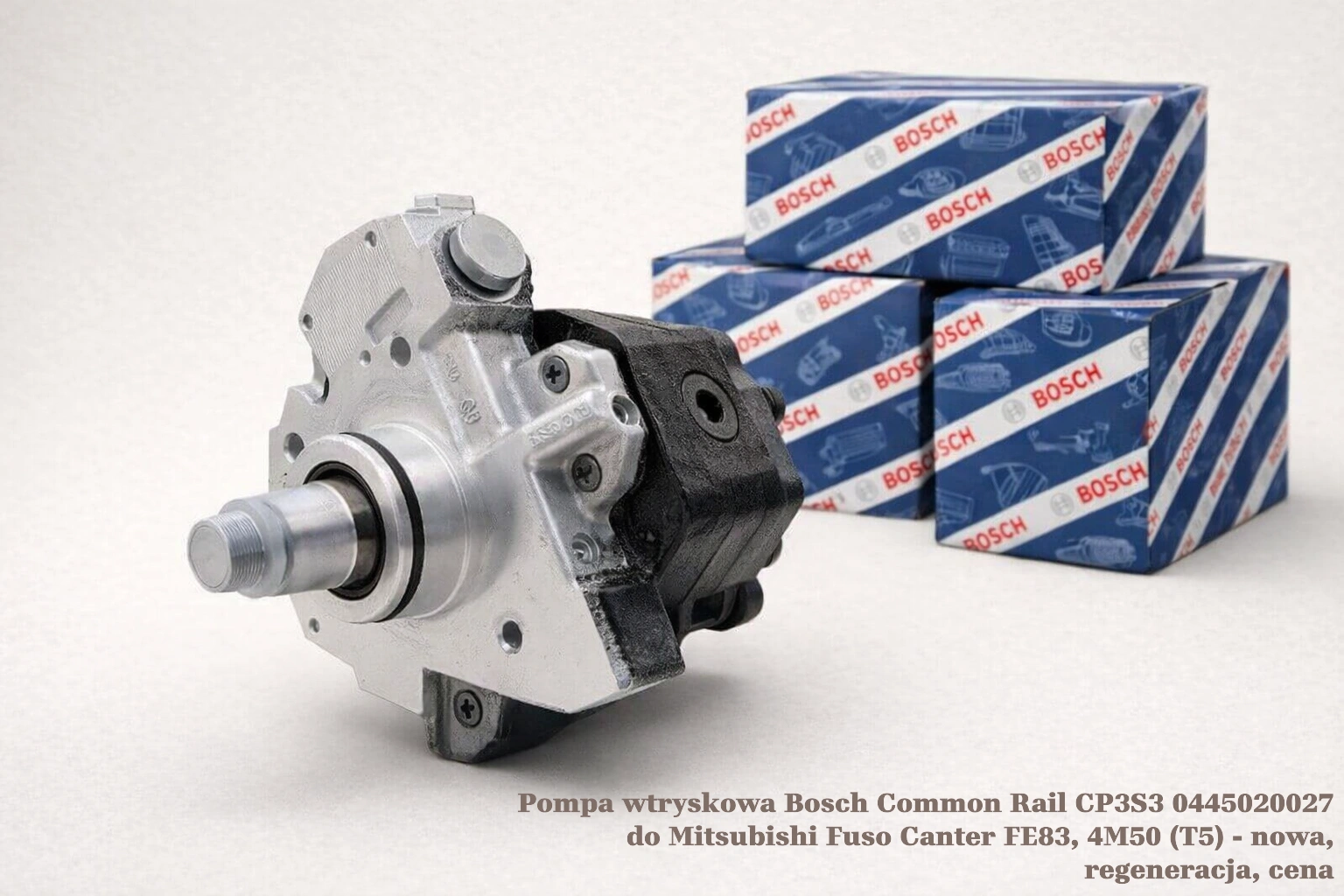 Pompa wtryskowa Bosch Common Rail CP3S3 0445020027 do Mitsubishi Fuso Canter FE83, 4M50 (T5) Pompa wtryskowa Bosch Common Rail CP3S3 0445020027 do Mitsubishi Fuso Canter FE83, 4M50 (T5) - nowa, regeneracja, cena