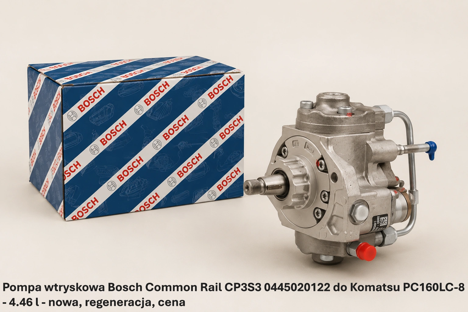 Pompa wtryskowa Bosch Common Rail CP3S3 0445020122 do Komatsu PC160LC-8 - 4.46 l - nowa, regeneracja, cena
