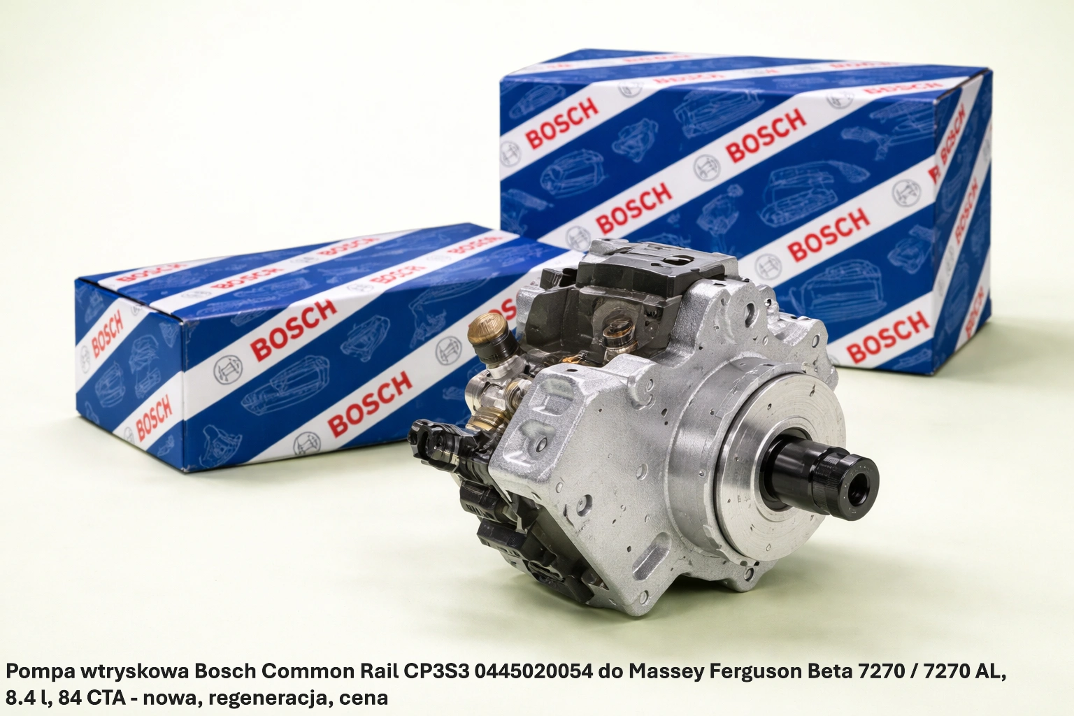 Pompa wtryskowa Bosch Common Rail CP3S3 0445020054 do Massey Ferguson Beta 7270 / 7270 AL, 8.4 l, 84 CTA - nowa, regeneracja, cena