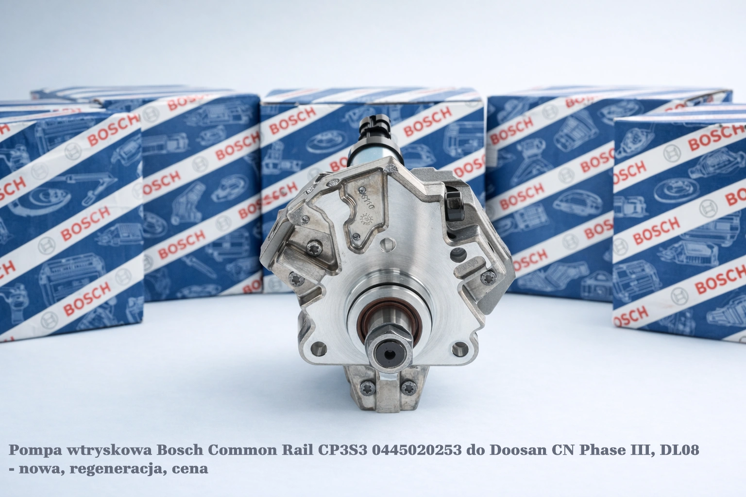 Pompa wtryskowa Bosch Common Rail CP3S3 0445020253 do Doosan CN Phase III, DL08 Pompa wtryskowa Bosch Common Rail CP3S3 0445020253 do Doosan CN Phase III, DL08 - nowa, regeneracja, cena