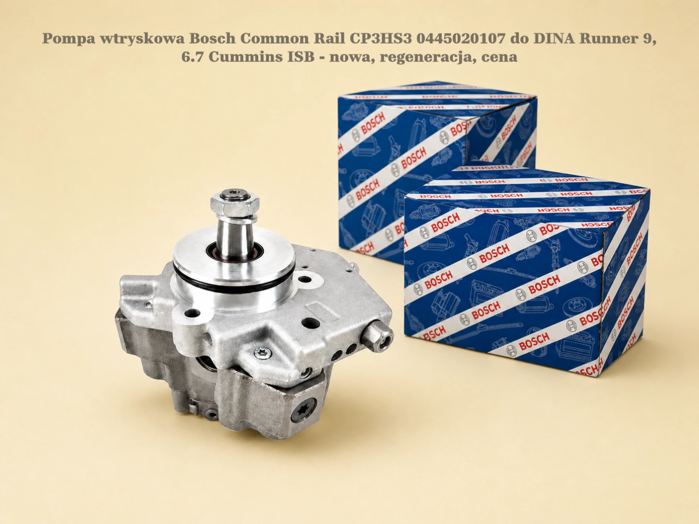 Pompa wtryskowa Bosch Common Rail CP3HS3 0445020107 do DINA Runner 9, 6.7 Cummins ISB - nowa, regeneracja, cena