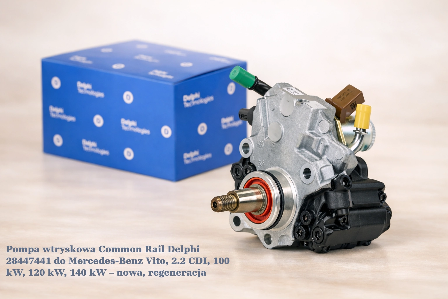 Pompa wtryskowa Common Rail Delphi 28447441 do Mercedes-Benz Vito, 2.2 CDI, 100 kW, 120 kW, 140 kW – nowa, regeneracja