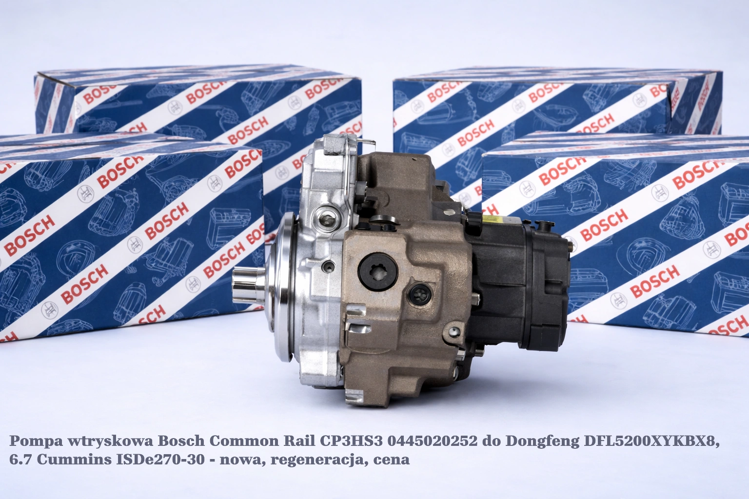 Pompa wtryskowa Bosch Common Rail CP3HS3 0445020252 do Dongfeng DFL5200XYKBX8, 6.7 Cummins ISDe270-30 Pompa wtryskowa Bosch Common Rail CP3HS3 0445020252 do Dongfeng DFL5200XYKBX8, 6.7 Cummins ISDe270-30 - nowa, regeneracja, cena